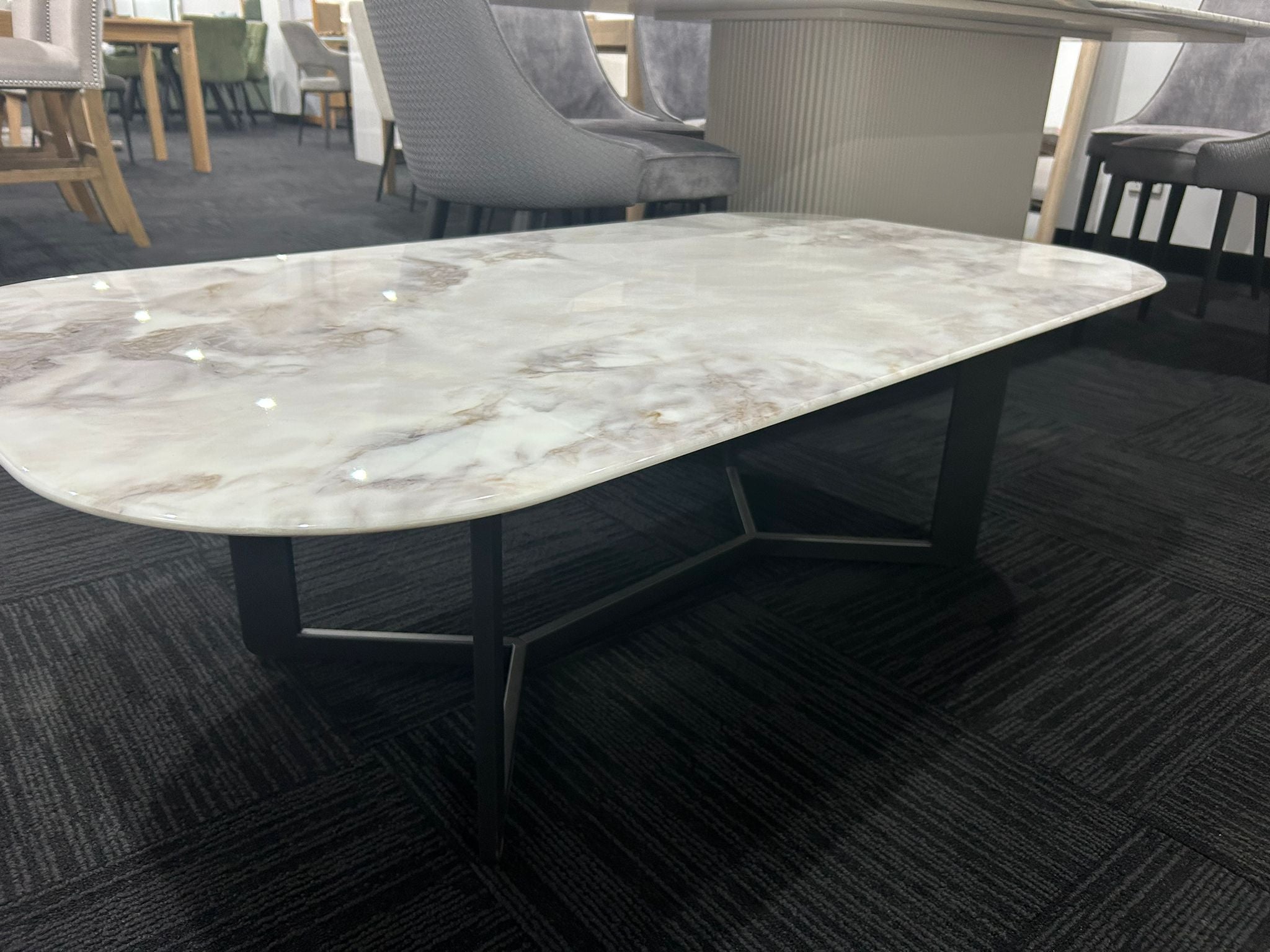 Modern Black & White Marble Coffee Table