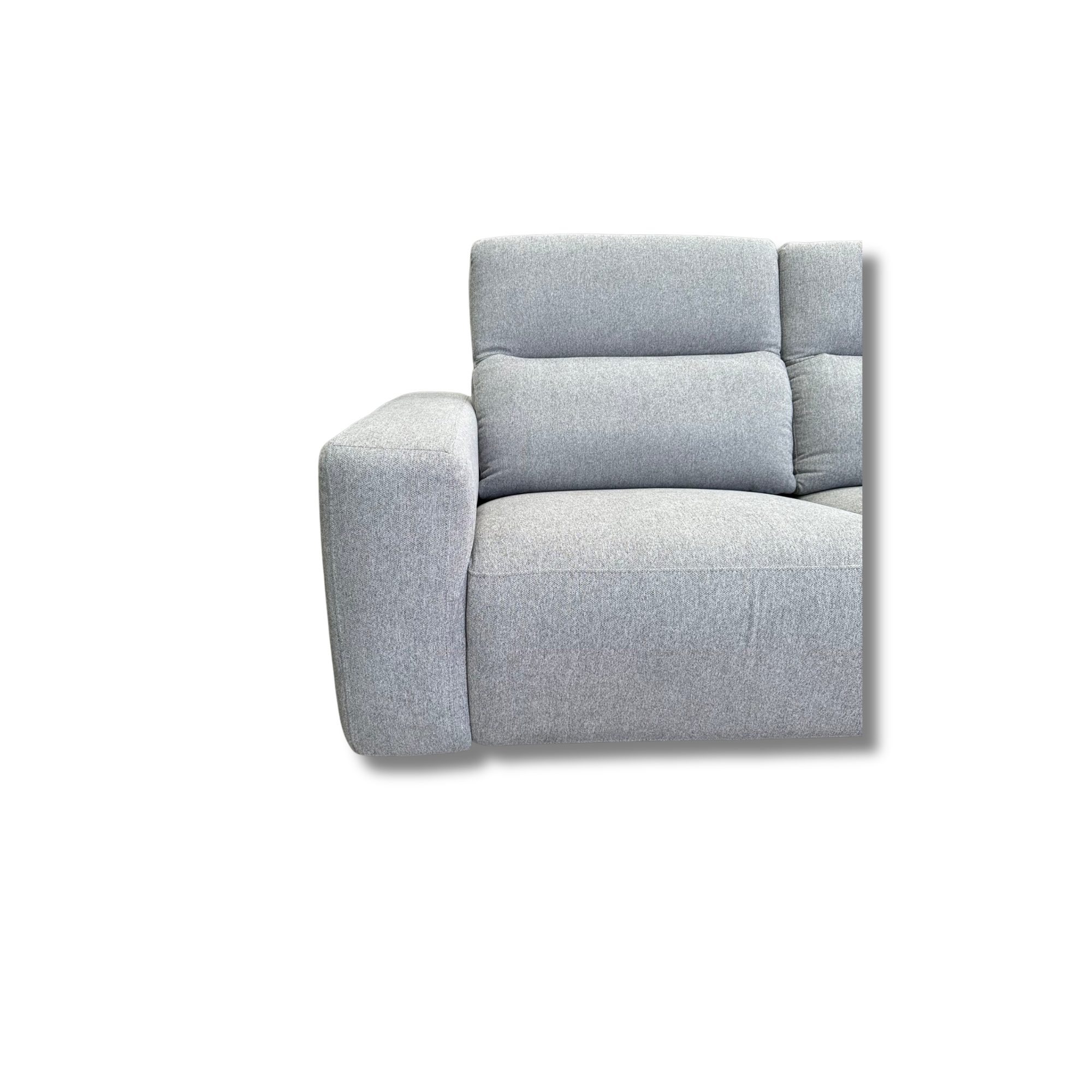 Bagel 2.5 Seater Fabric Electric Recliner - Lightning Grey