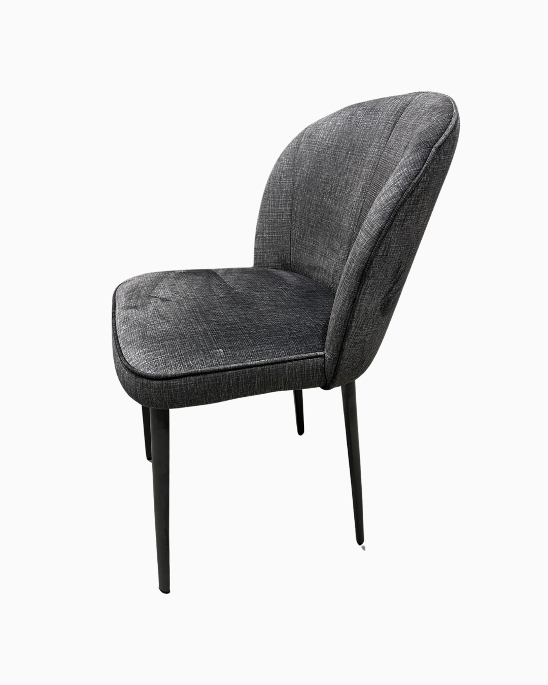 Dark Grey Fabric Dining Chairs