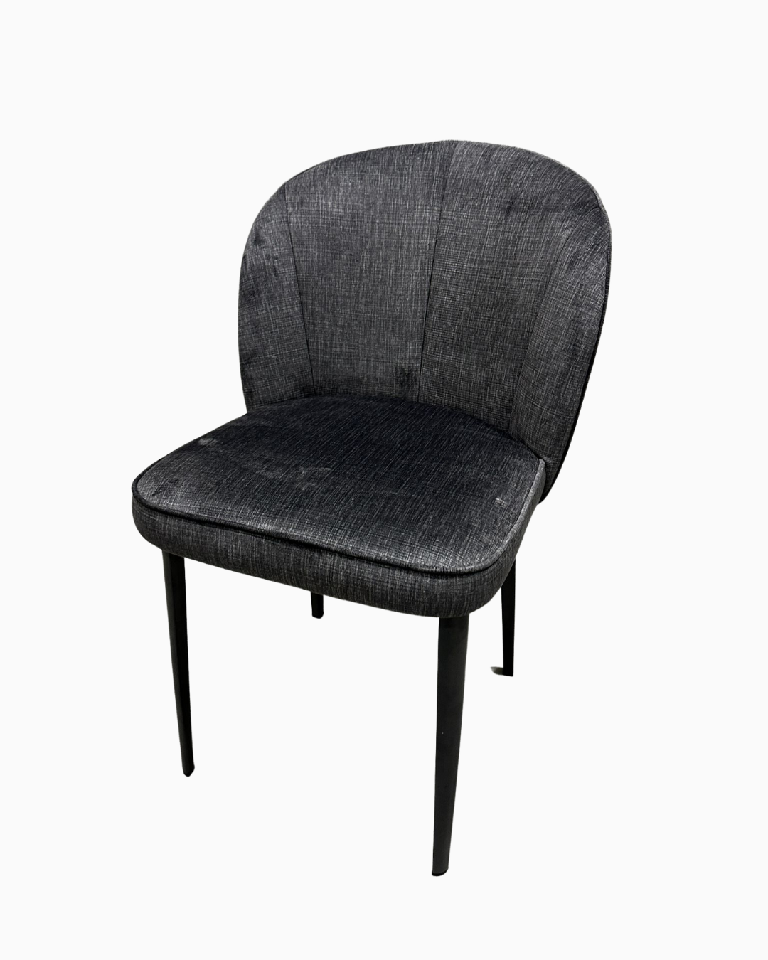 Dark Grey Fabric Dining Chairs