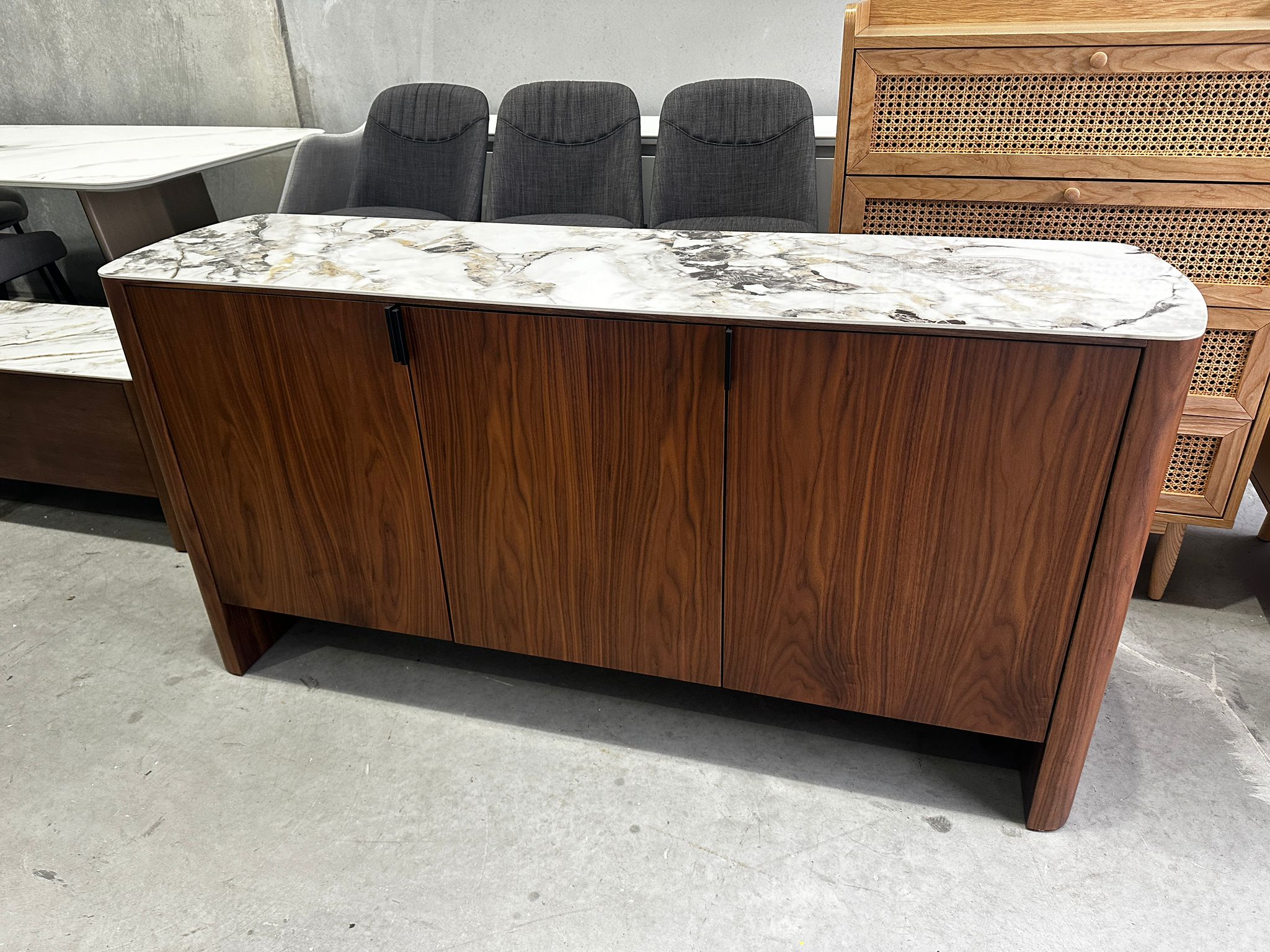 ASSA Stone Marble effect top Brown Buffet