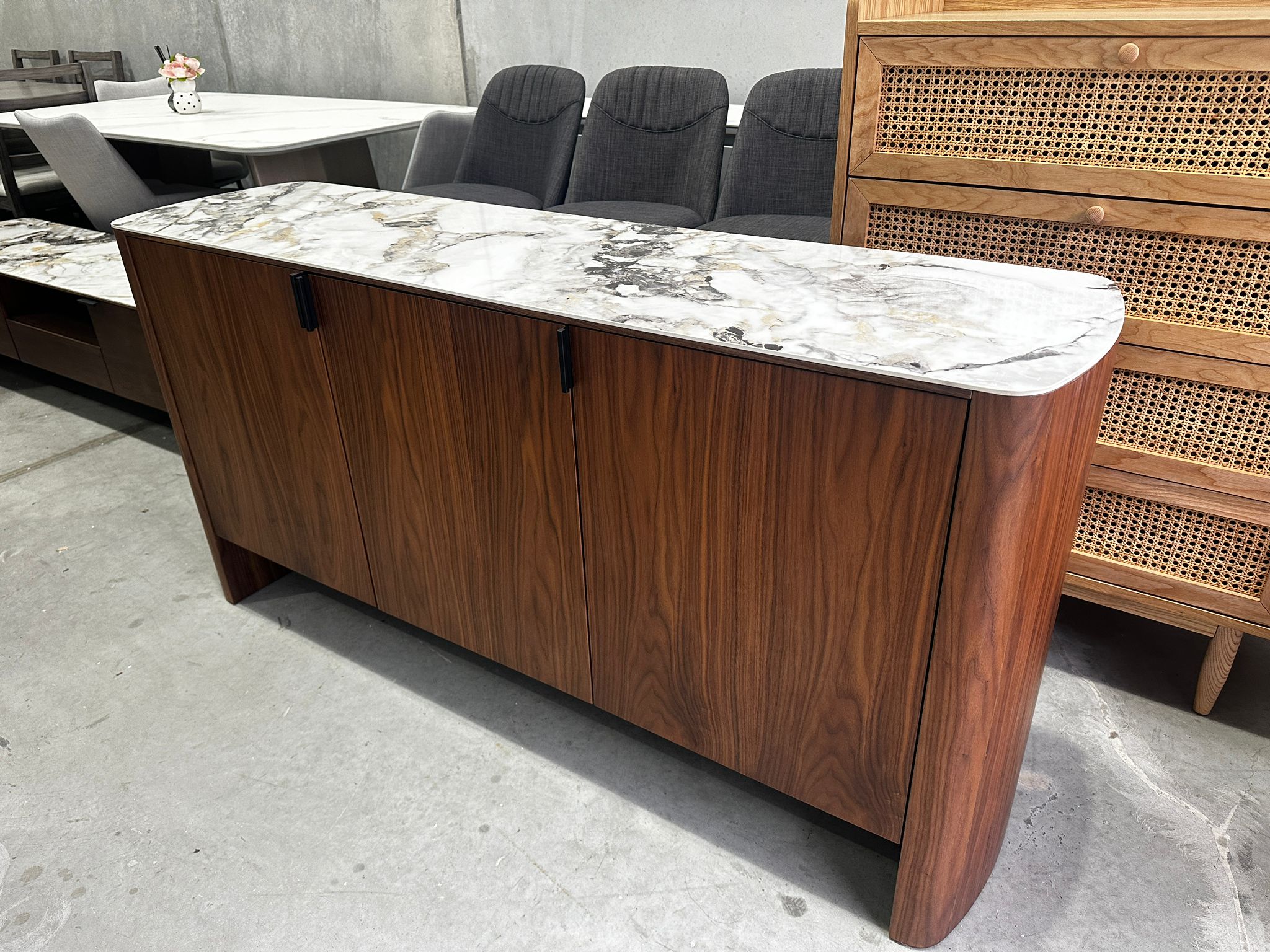 ASSA Stone Marble effect top Brown Buffet