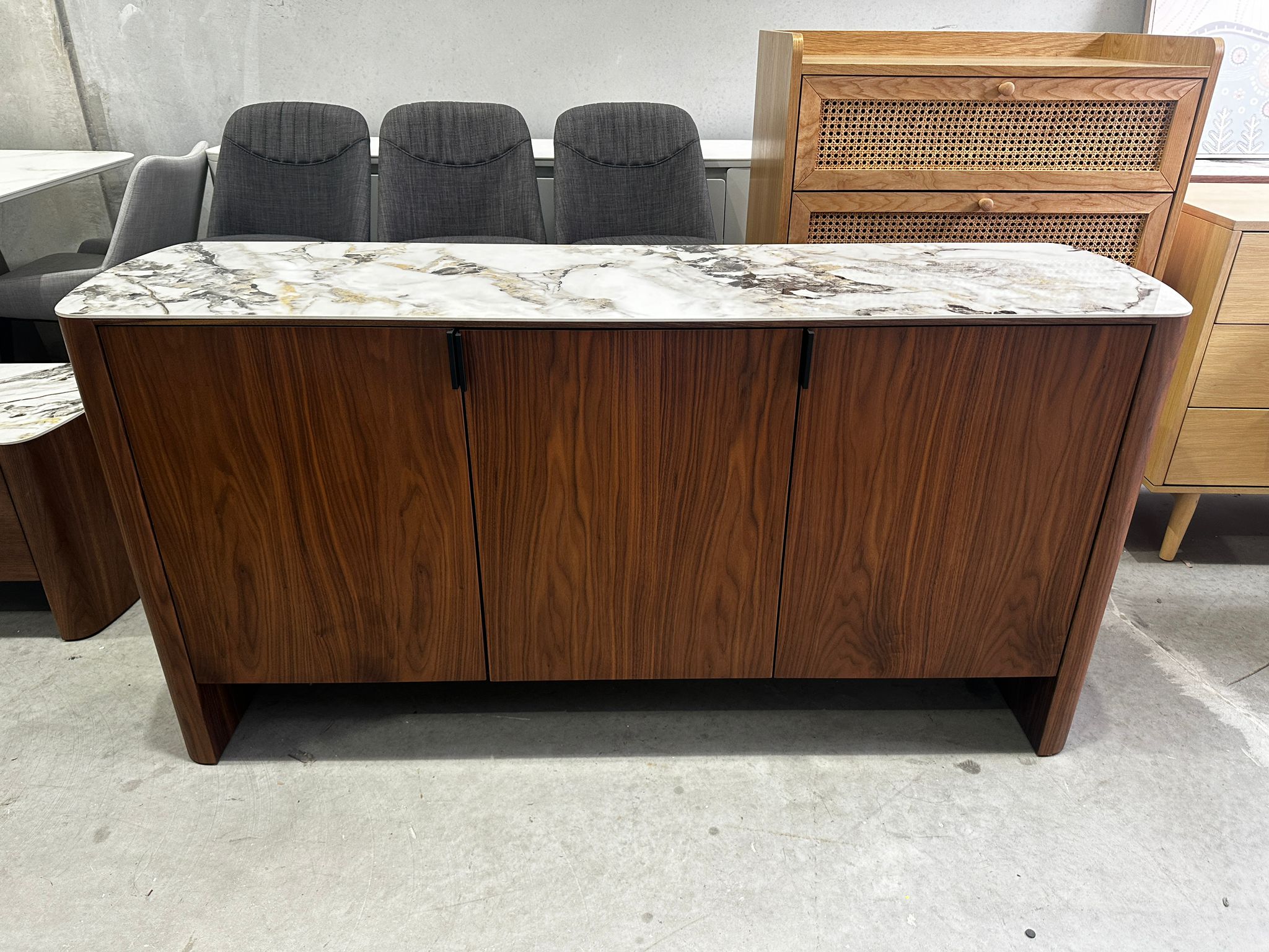 ASSA Stone Marble effect top Brown Buffet