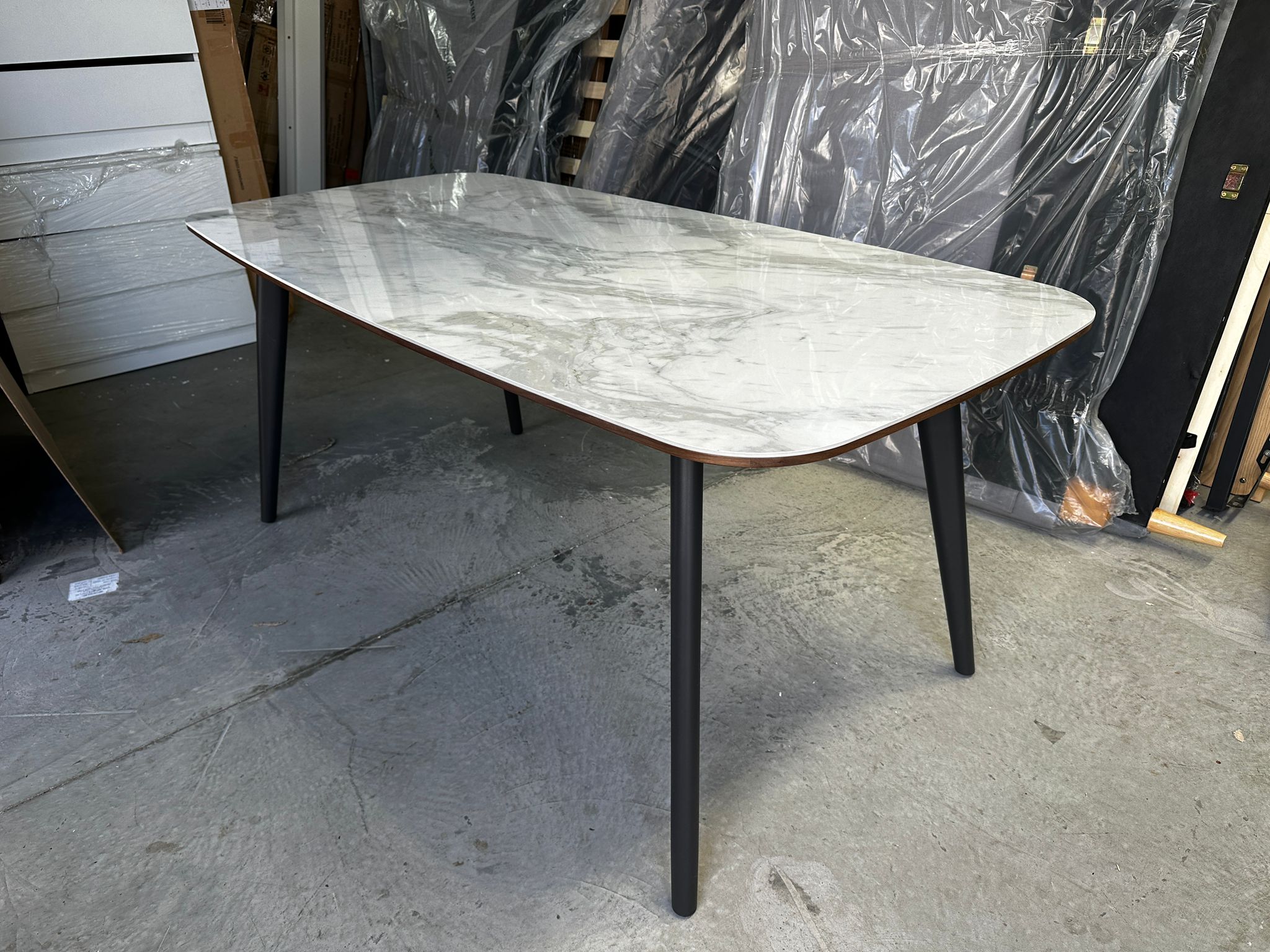 ASSA Marble Effect Stone Top Dining Table