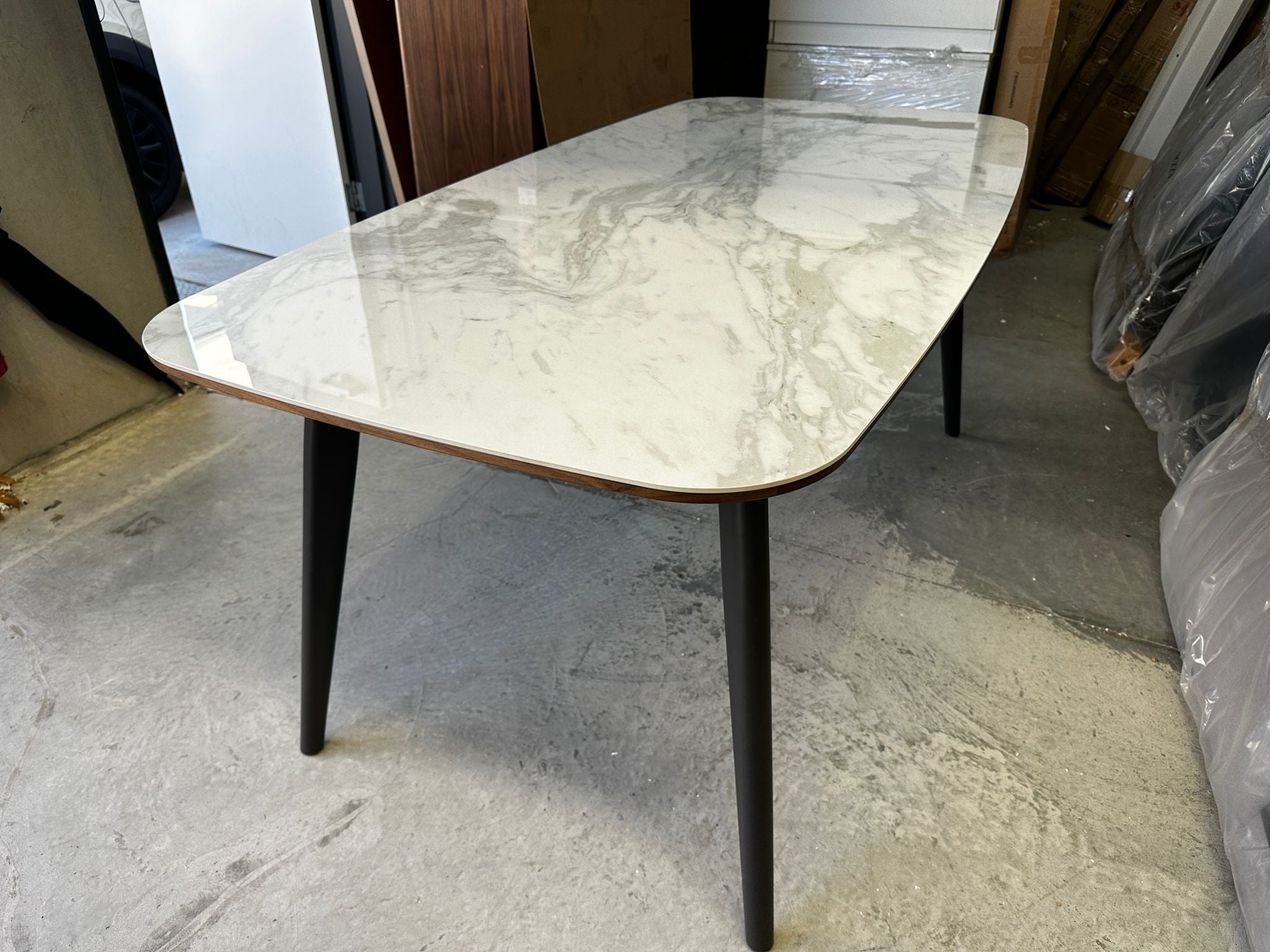 ASSA Marble Effect Stone Top Dining Table