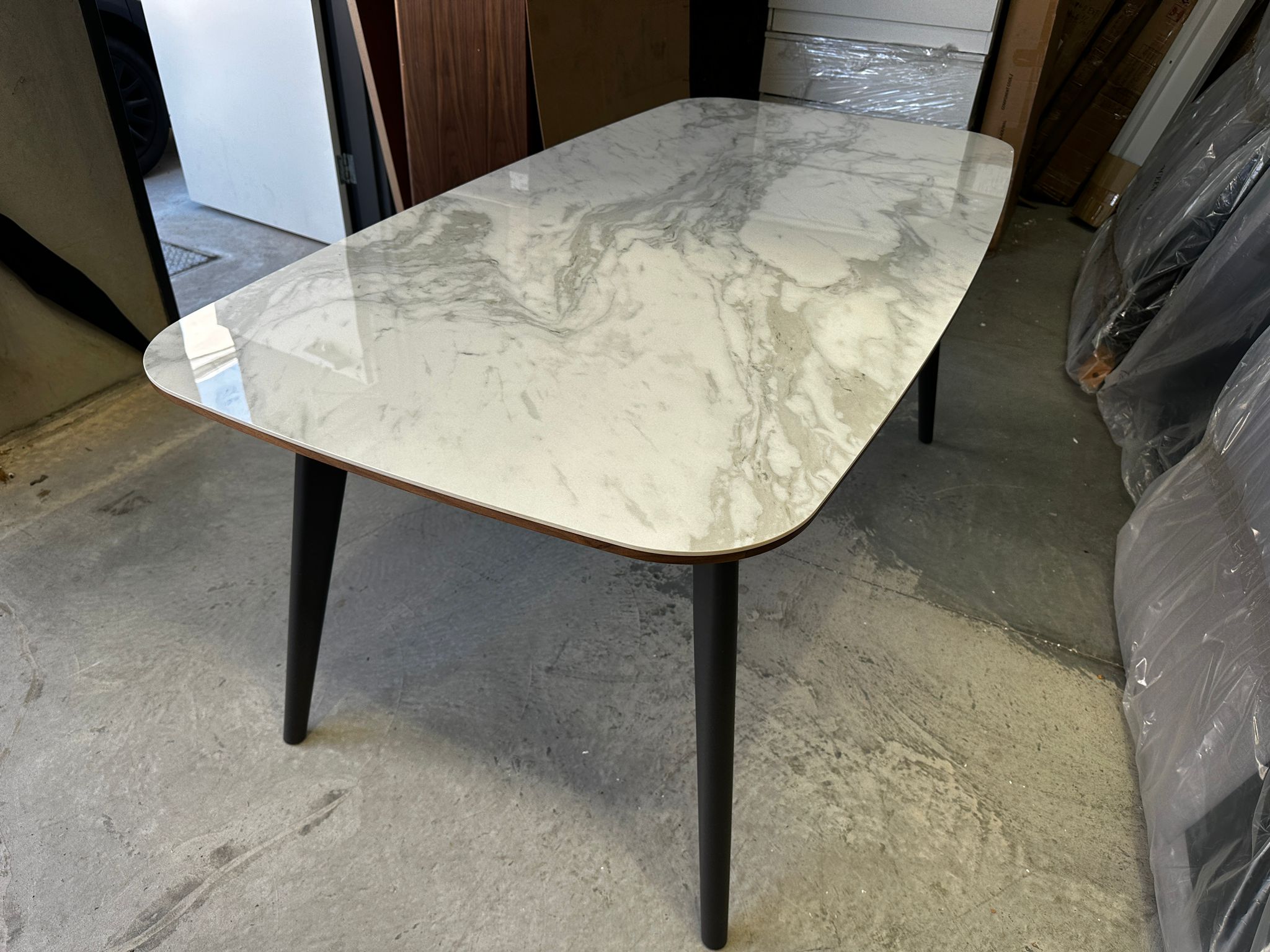 ASSA Marble Effect Stone Top Dining Table