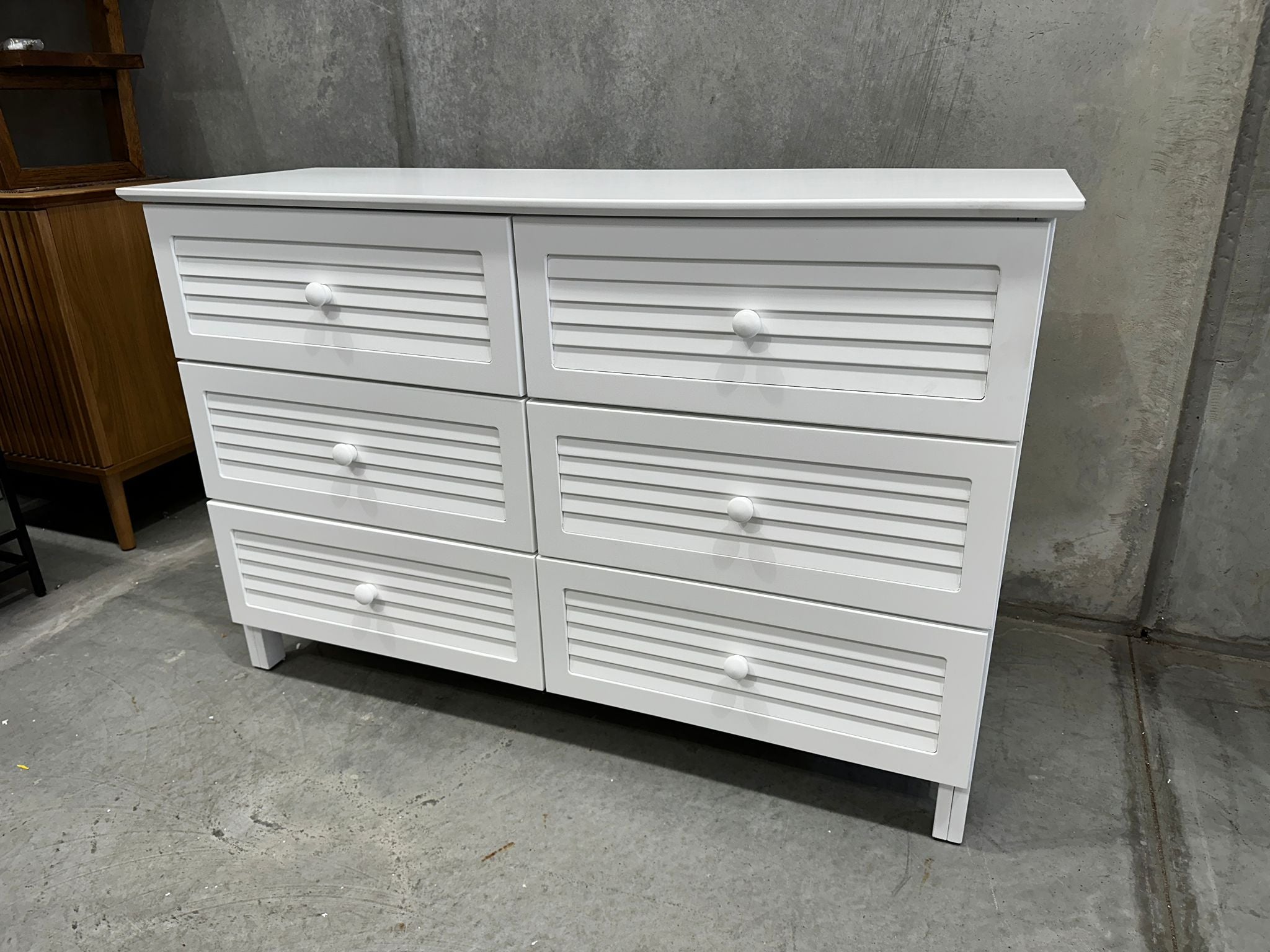 ASSA White Simple 6 Drawer Dresser