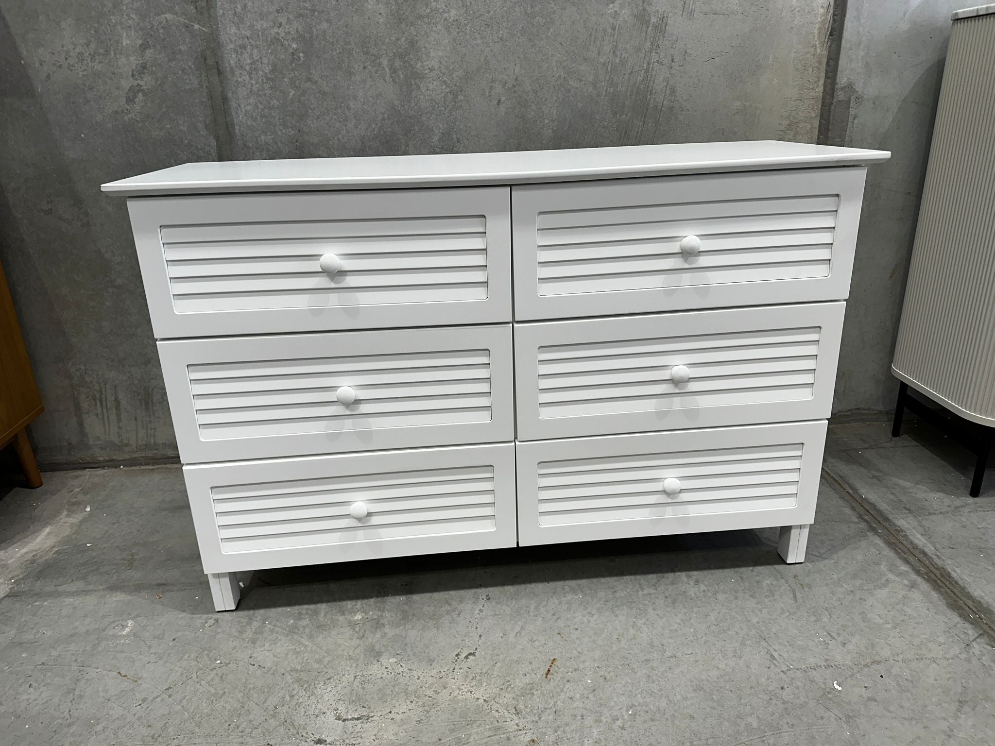 ASSA White Simple 6 Drawer Dresser