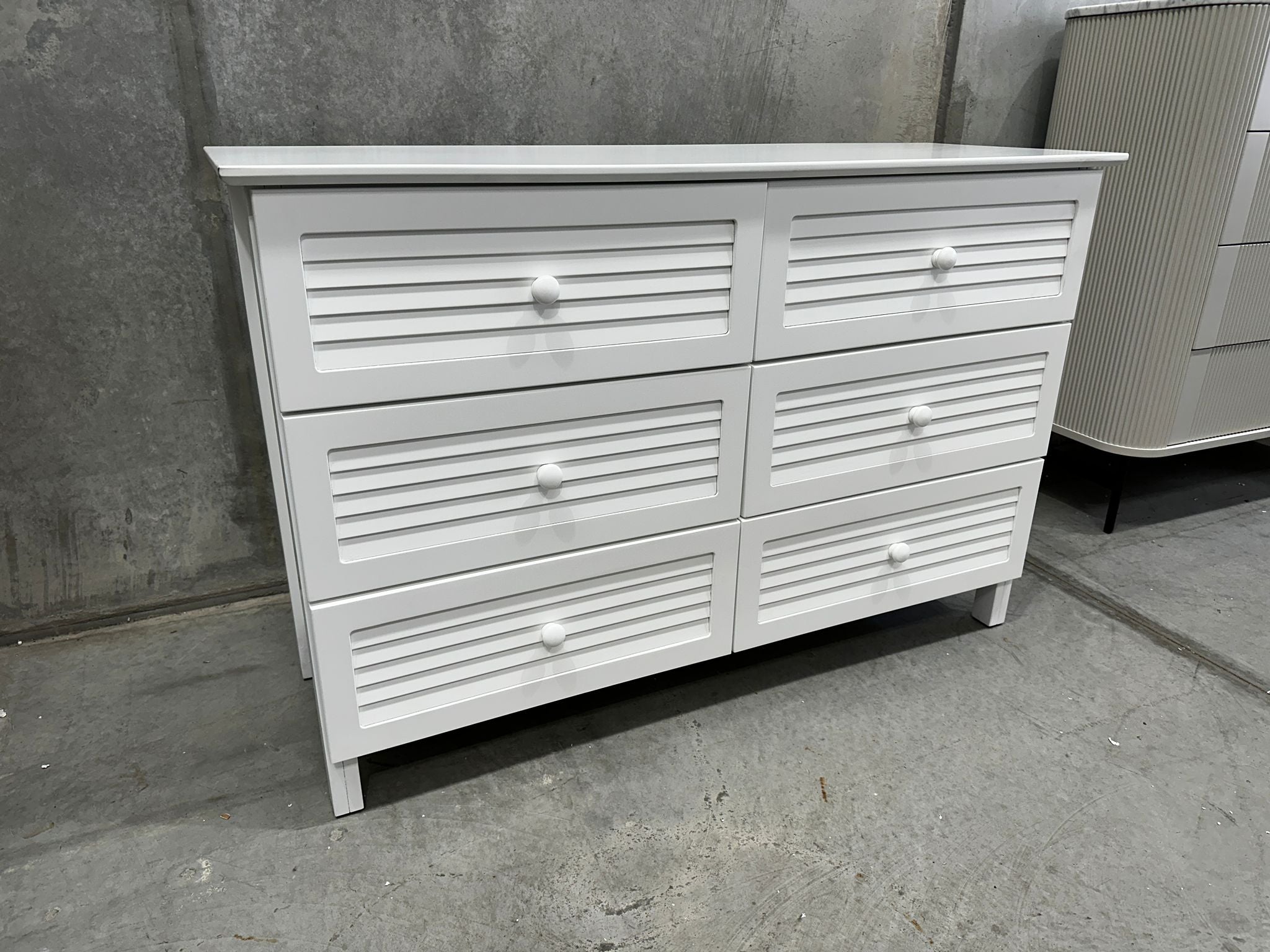 ASSA White Simple 6 Drawer Dresser