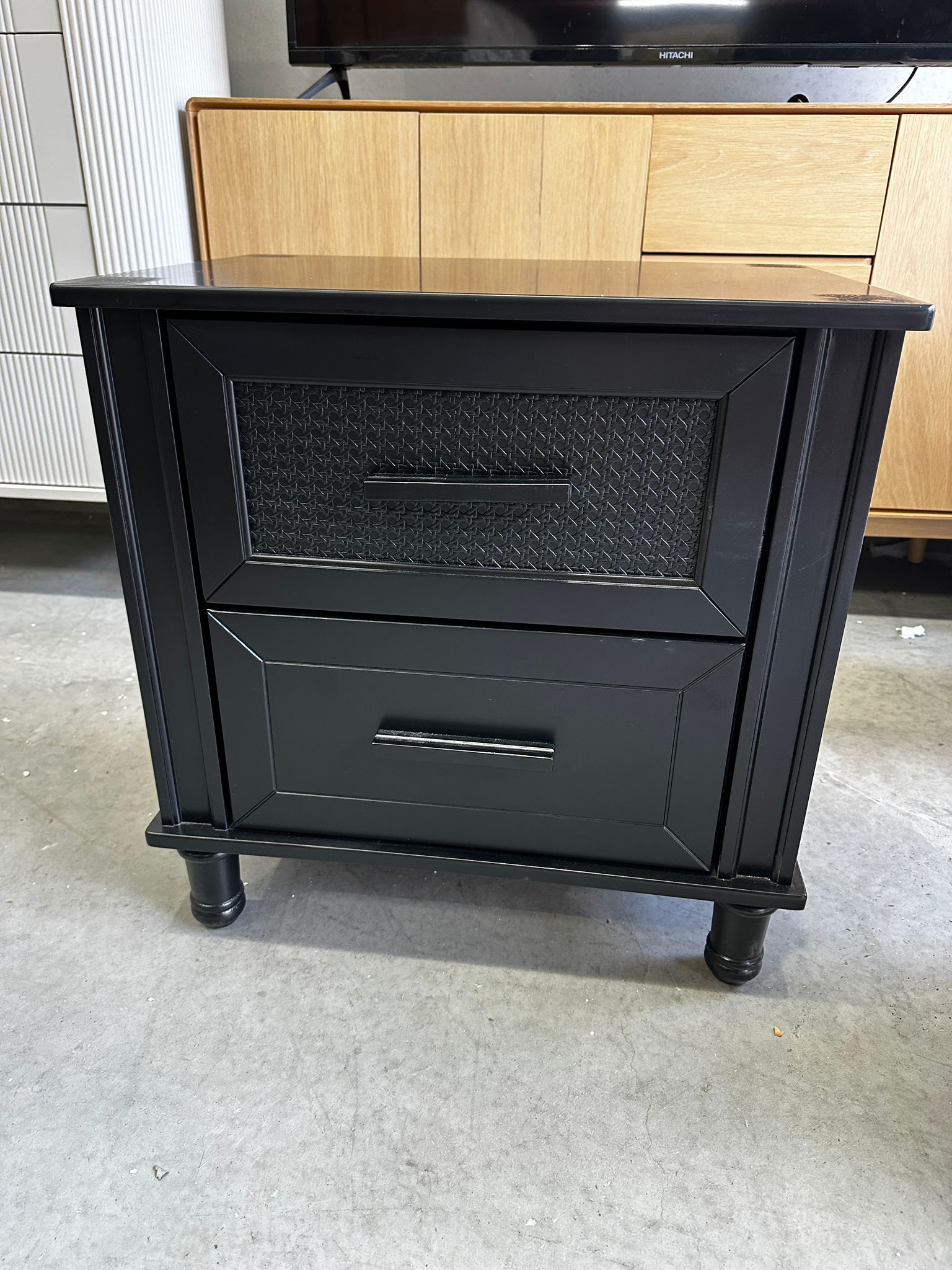 ASSA Black Timber Bedside Table