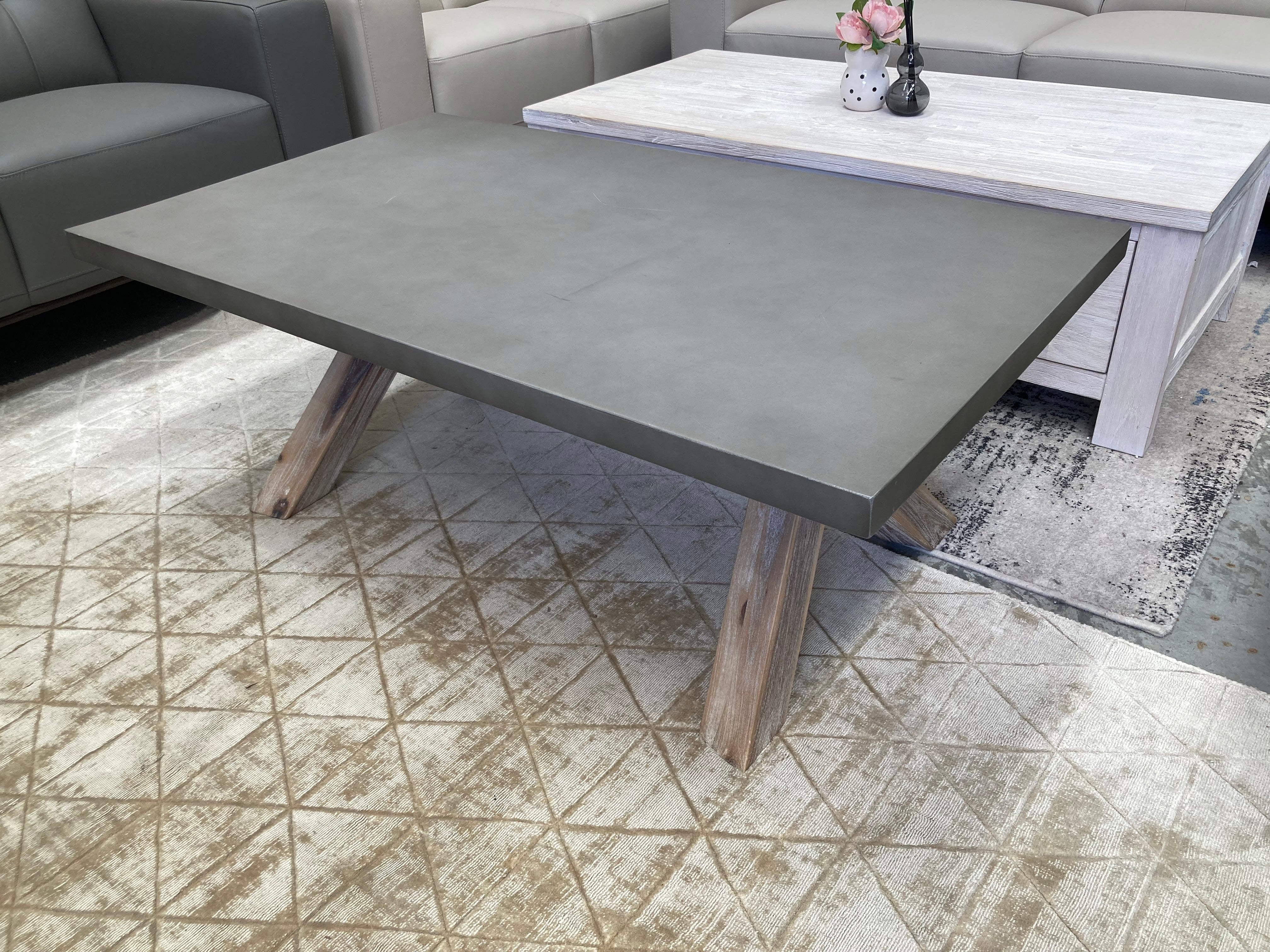 ASSA Concrete Top with Timber Leg Coffee Table