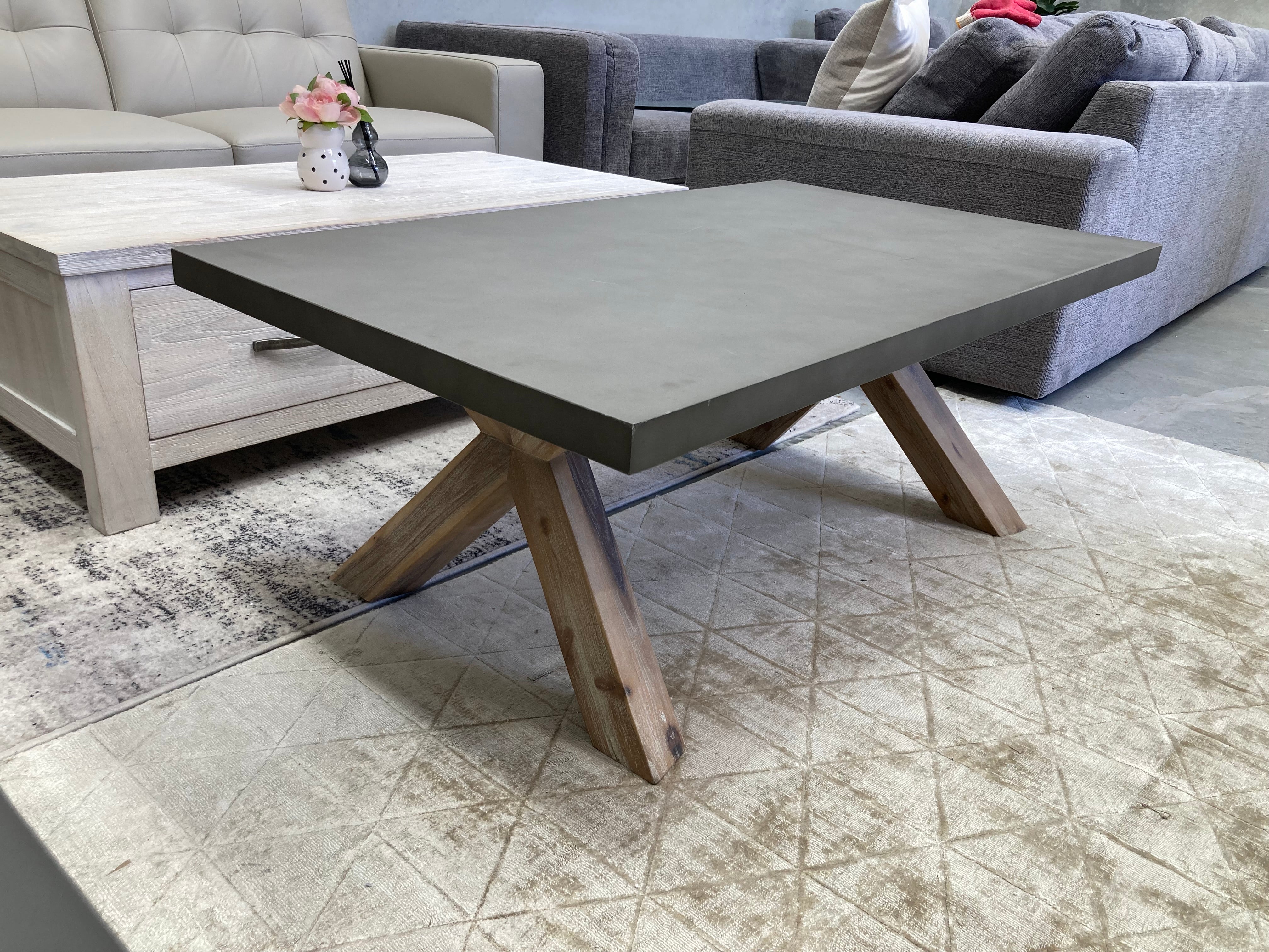 ASSA Concrete Top with Timber Leg Coffee Table