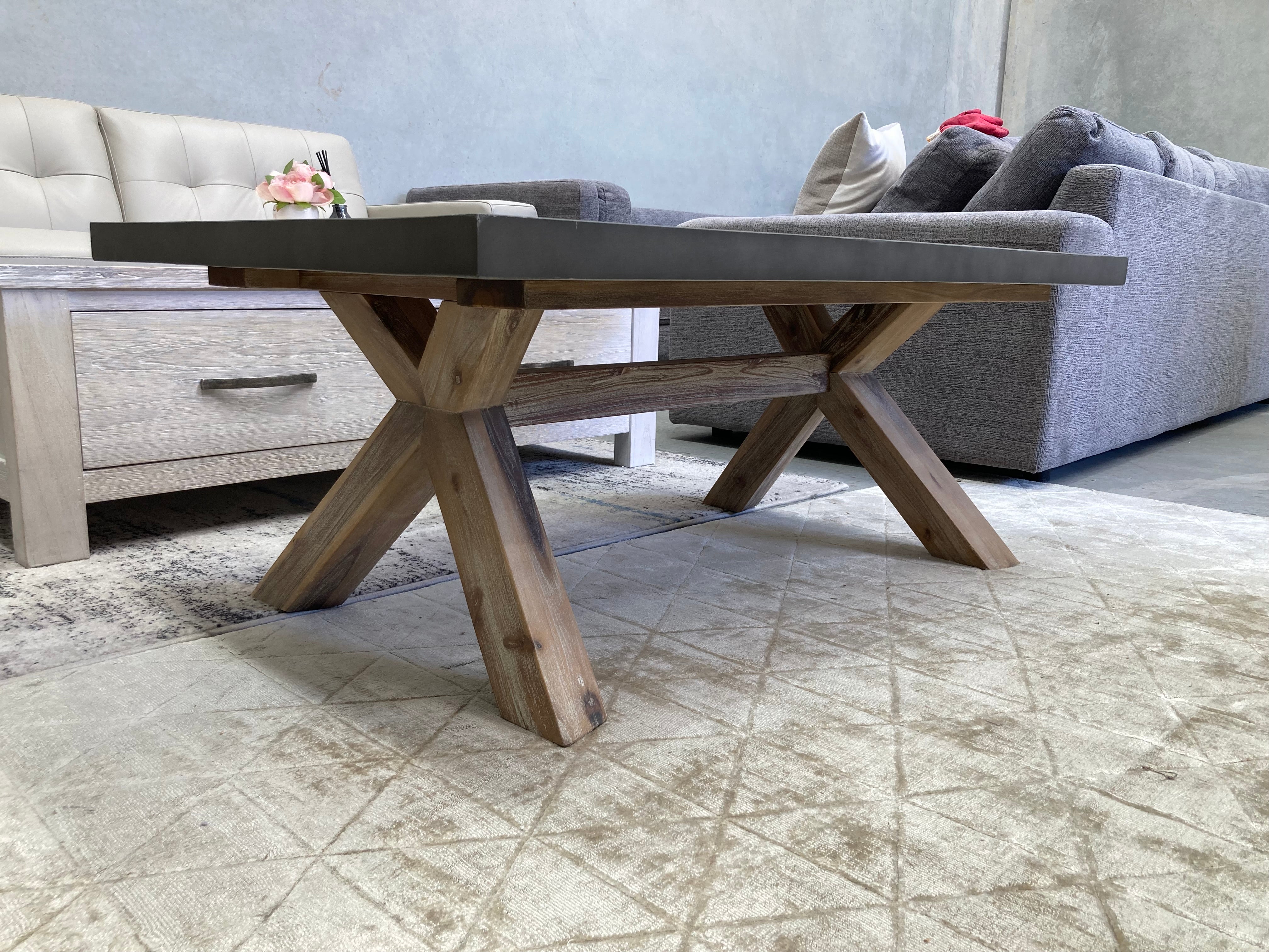 ASSA Concrete Top with Timber Leg Coffee Table