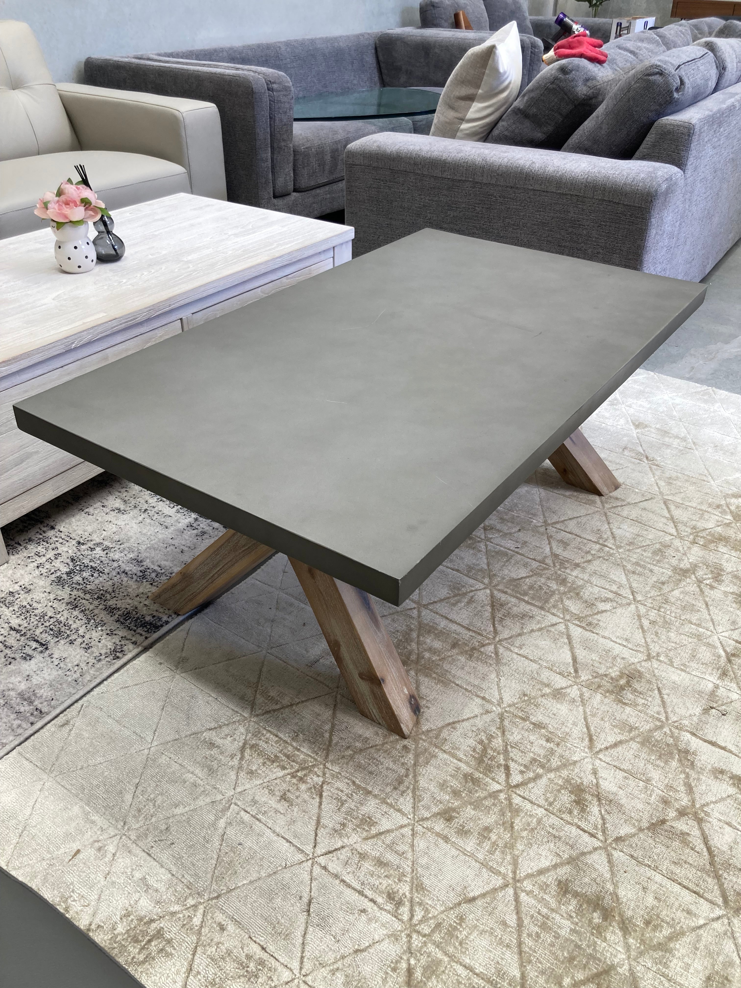 ASSA Concrete Top with Timber Leg Coffee Table