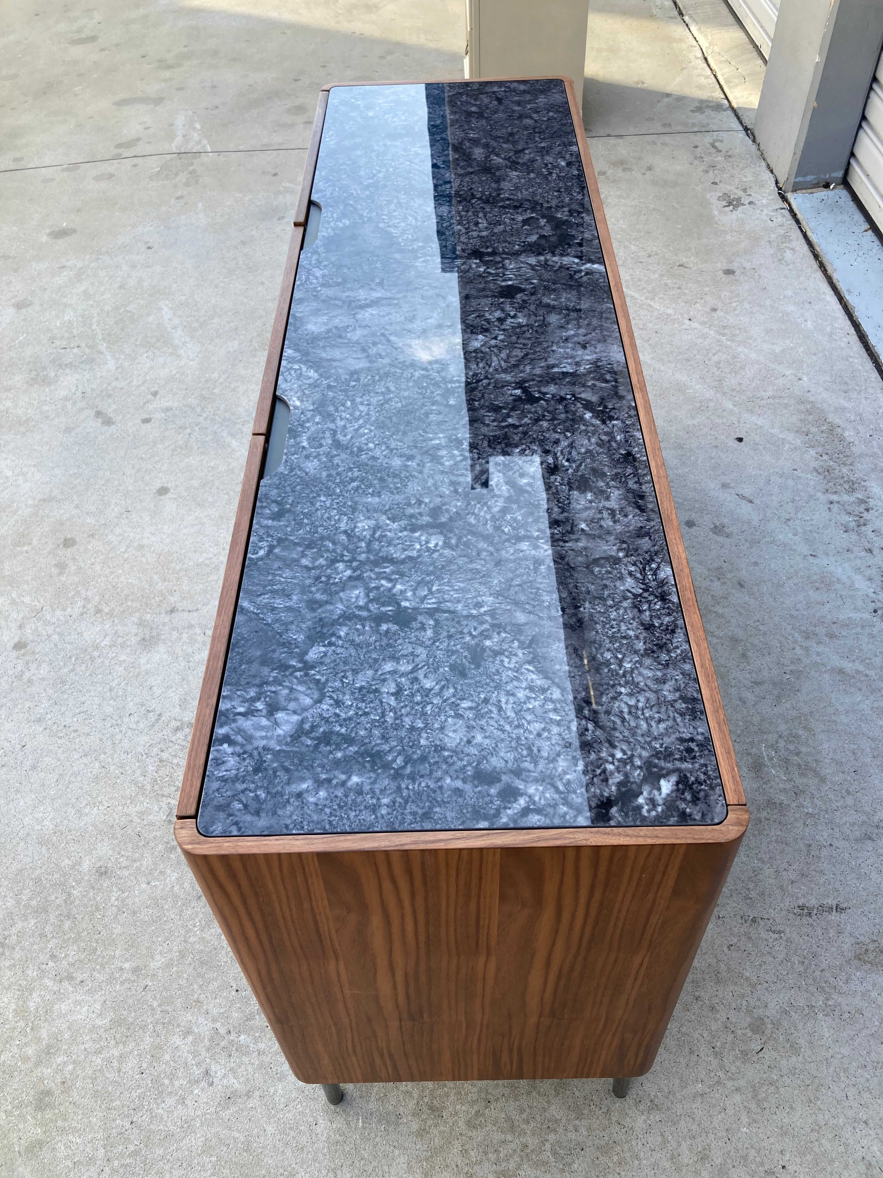 ASSA Black Marble Effect Brown Buffet