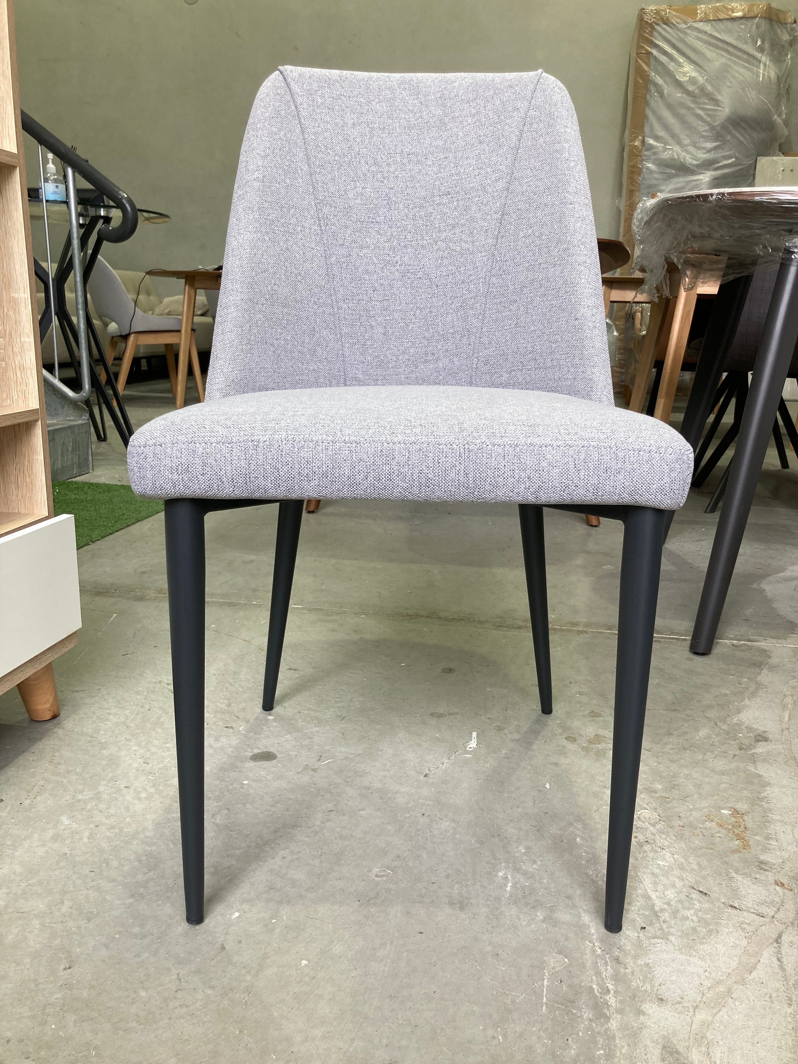 ASSA Light Grey Fabric Dining Chairs