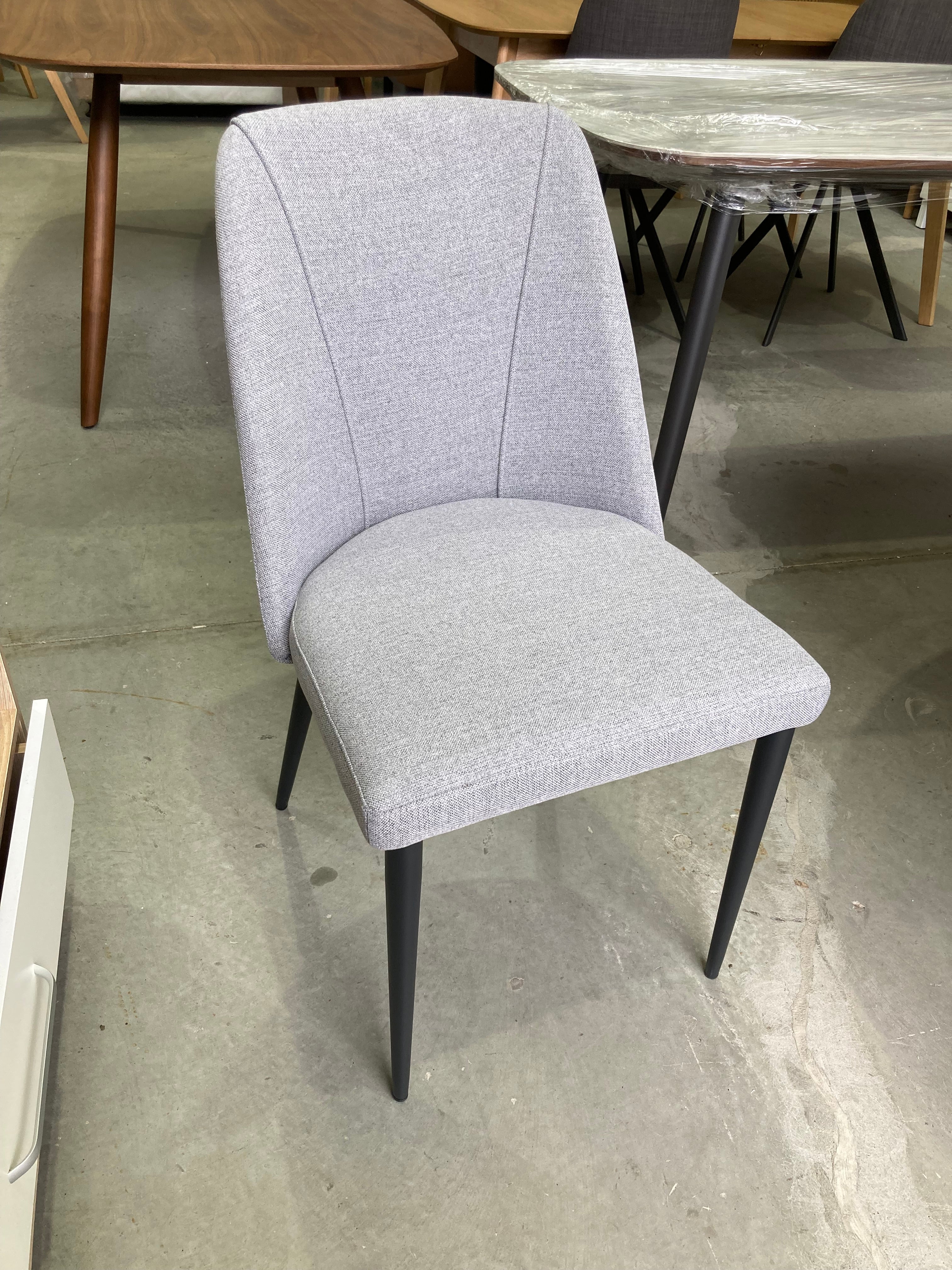 ASSA Light Grey Fabric Dining Chairs