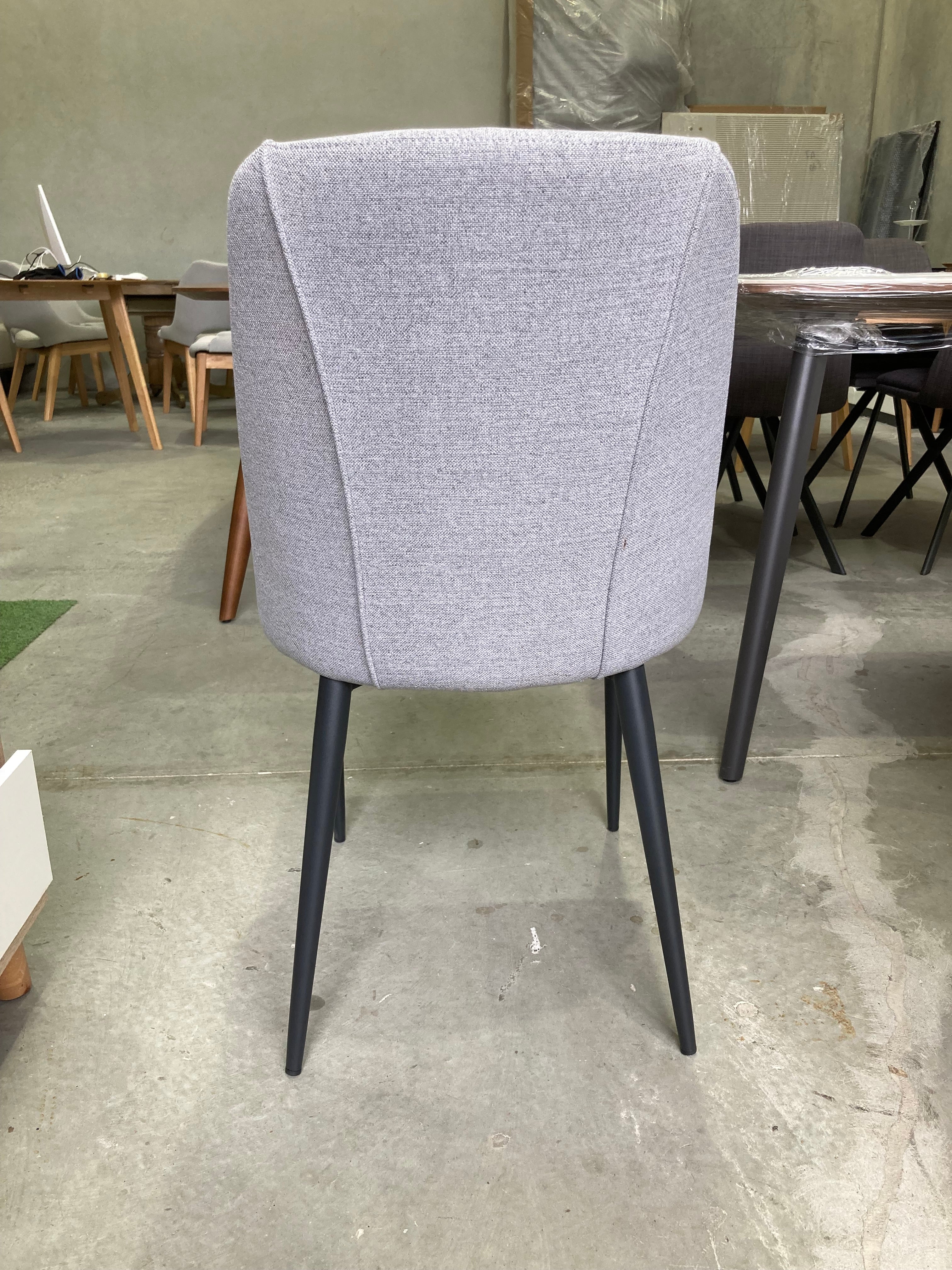 ASSA Light Grey Fabric Dining Chairs