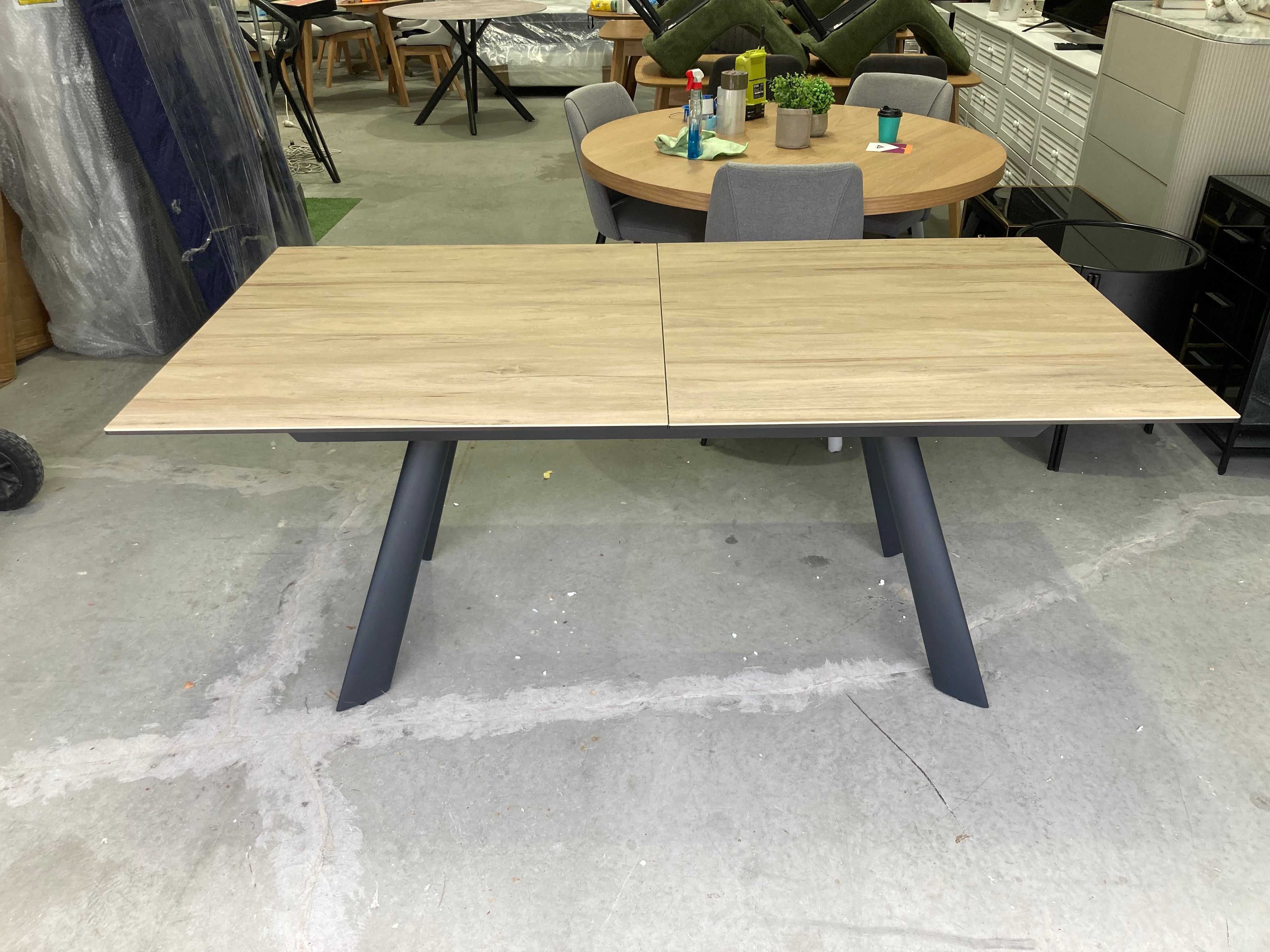 ASSA Timber Style Ceramic Top Extension Dining Table