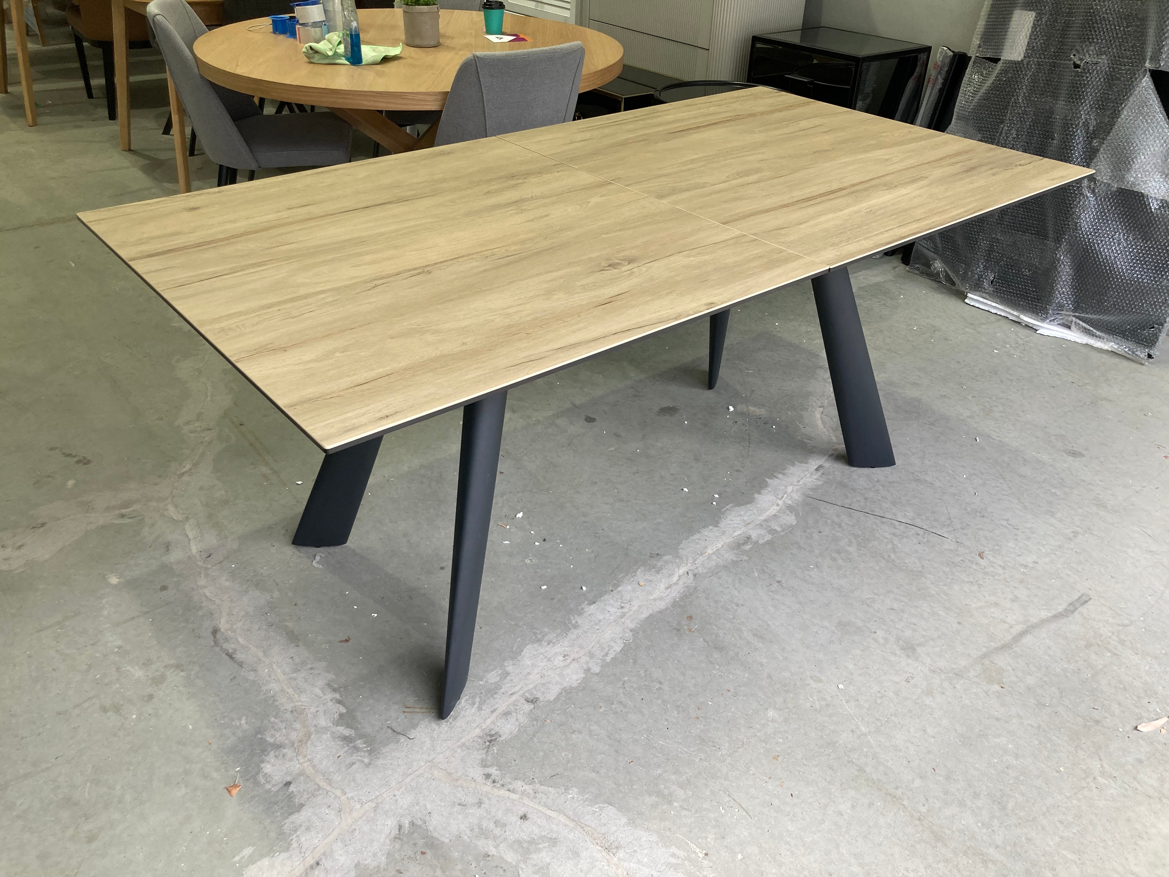 ASSA Timber Style Ceramic Top Extension Dining Table