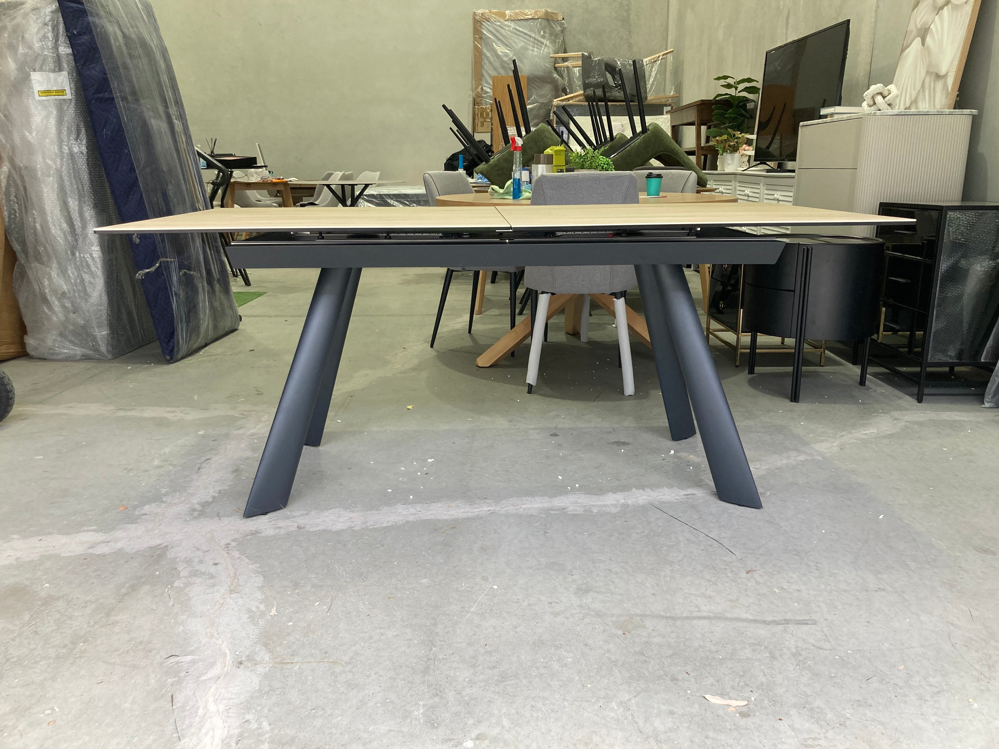 ASSA Timber Style Ceramic Top Extension Dining Table