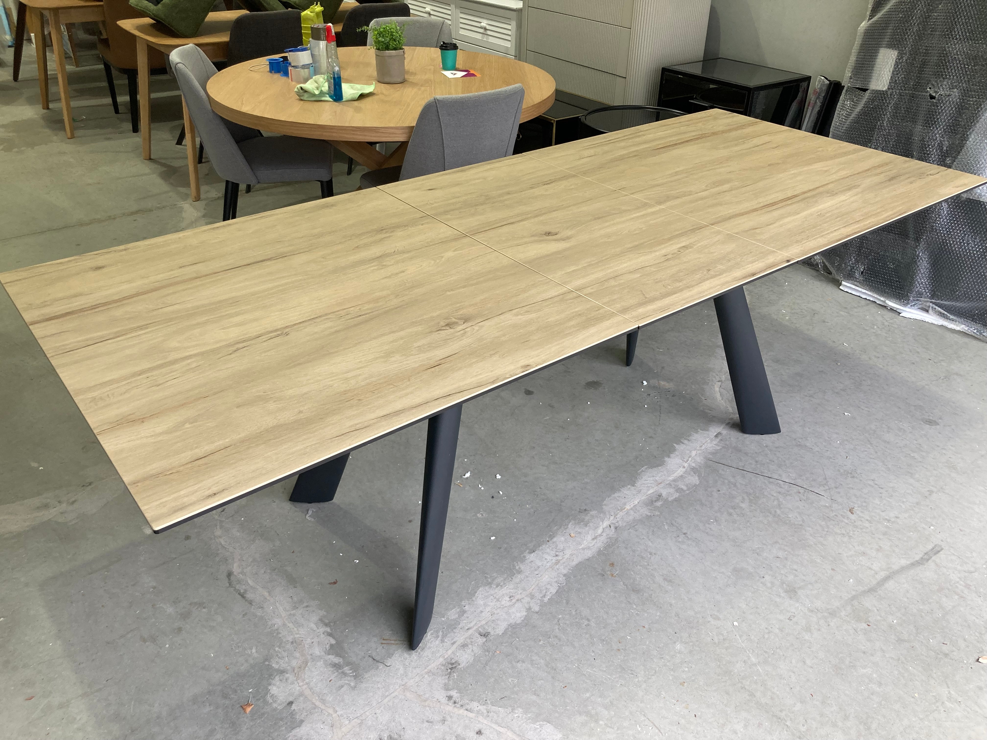 ASSA Timber Style Ceramic Top Extension Dining Table