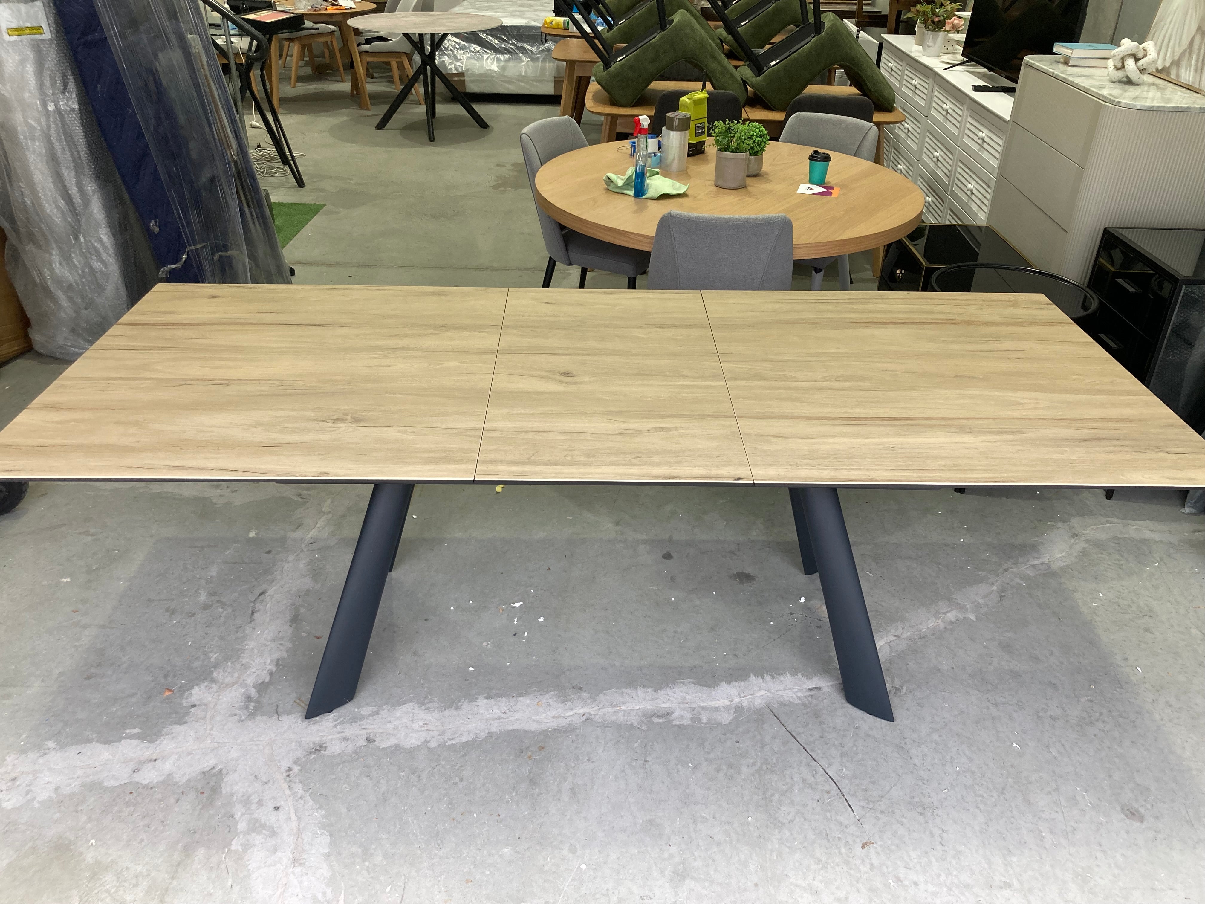 ASSA Timber Style Ceramic Top Extension Dining Table