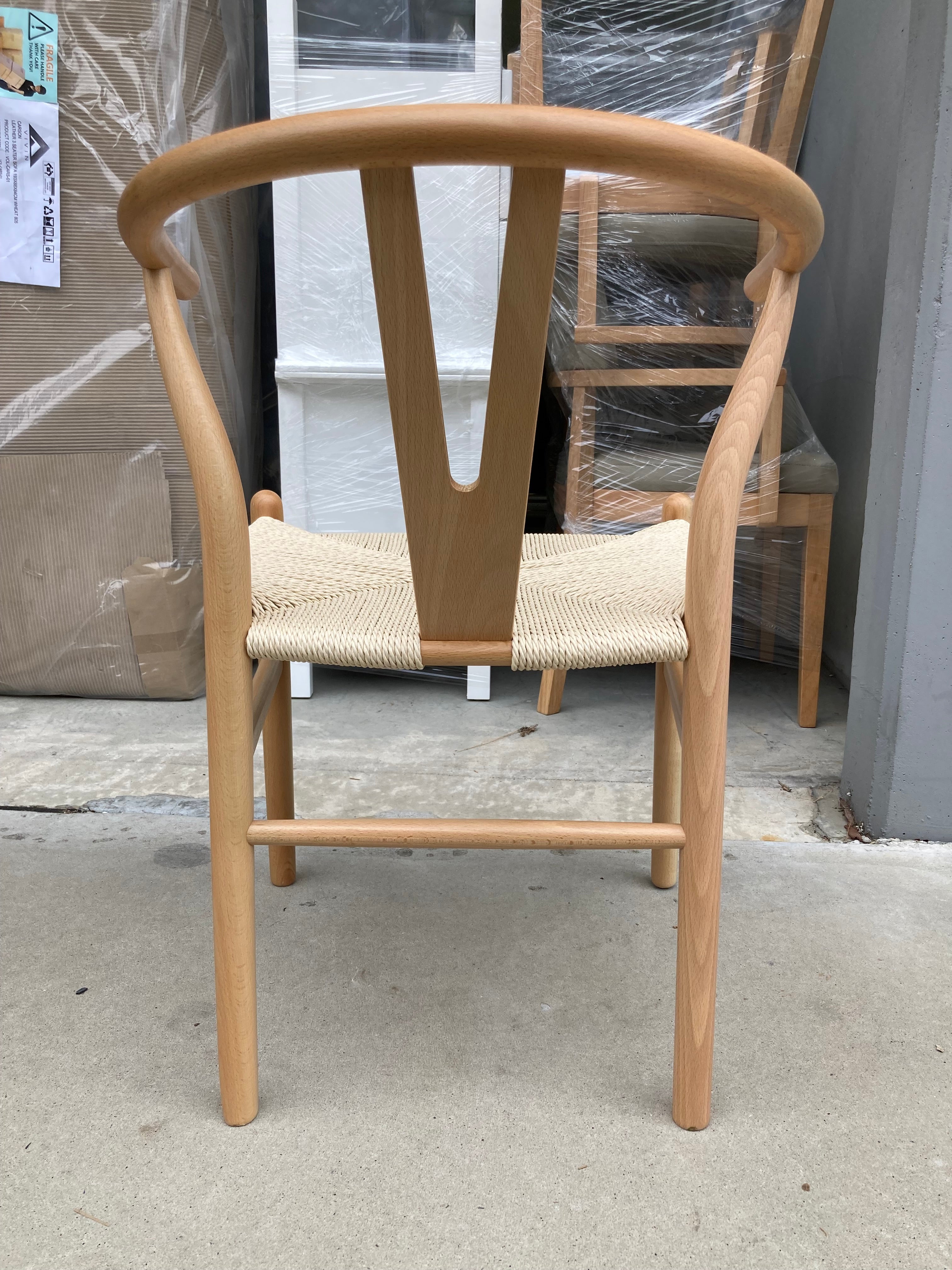 ASSA Light Brown Rattan Style Dining Chairs