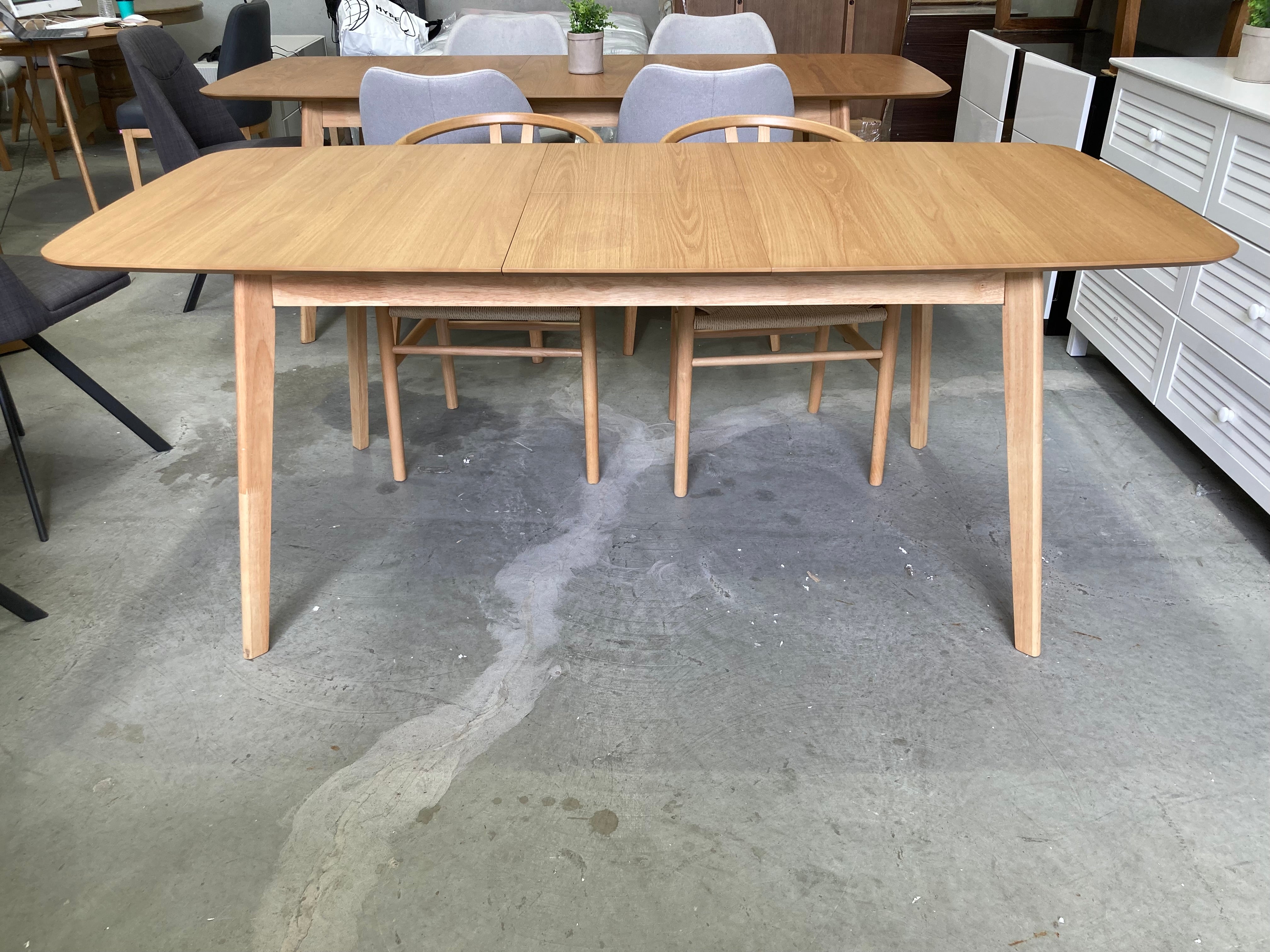 ASSA Small Natural Timber Color Extension Dining Table