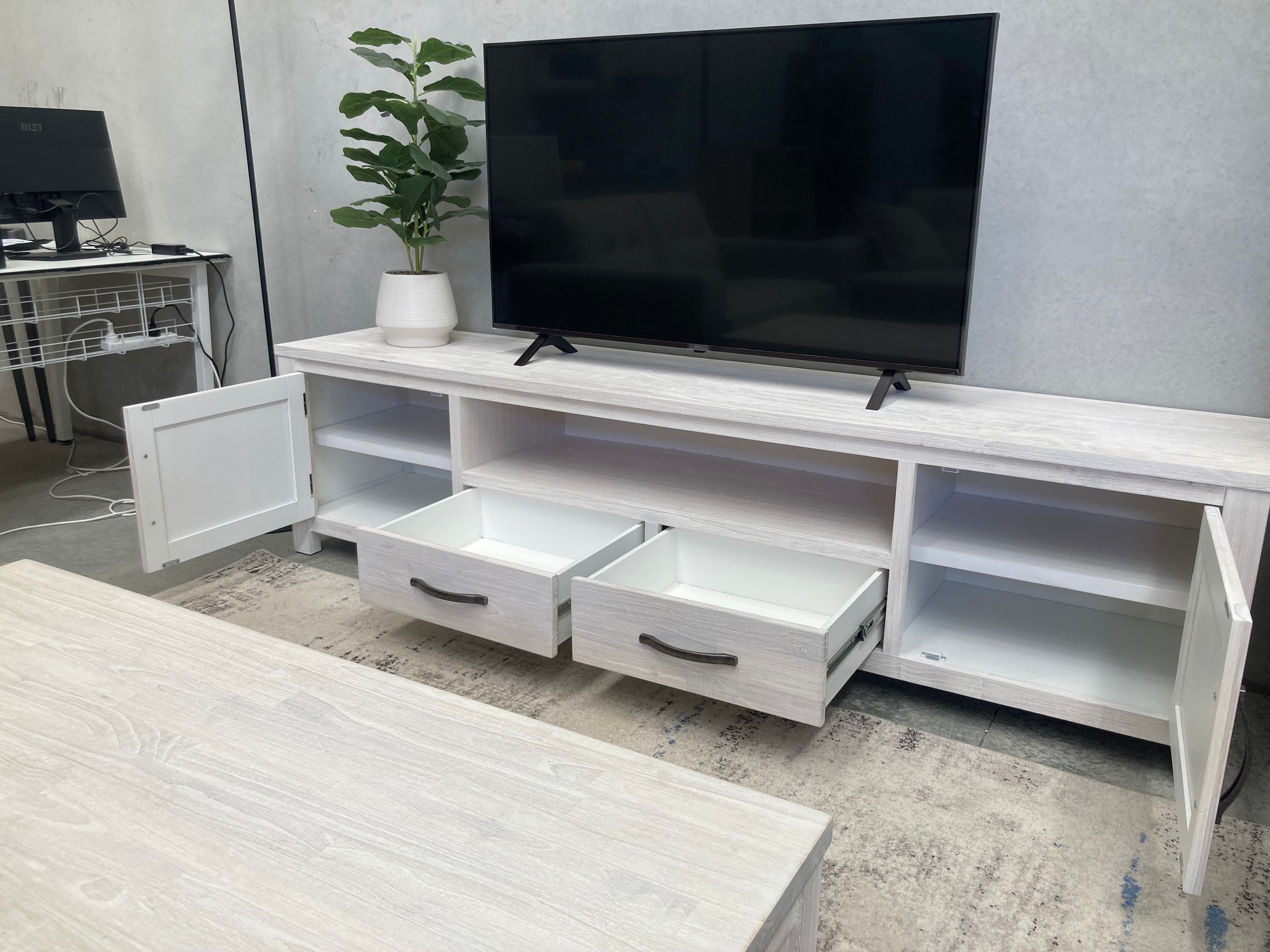 ASSA Whitewashed TV Unit