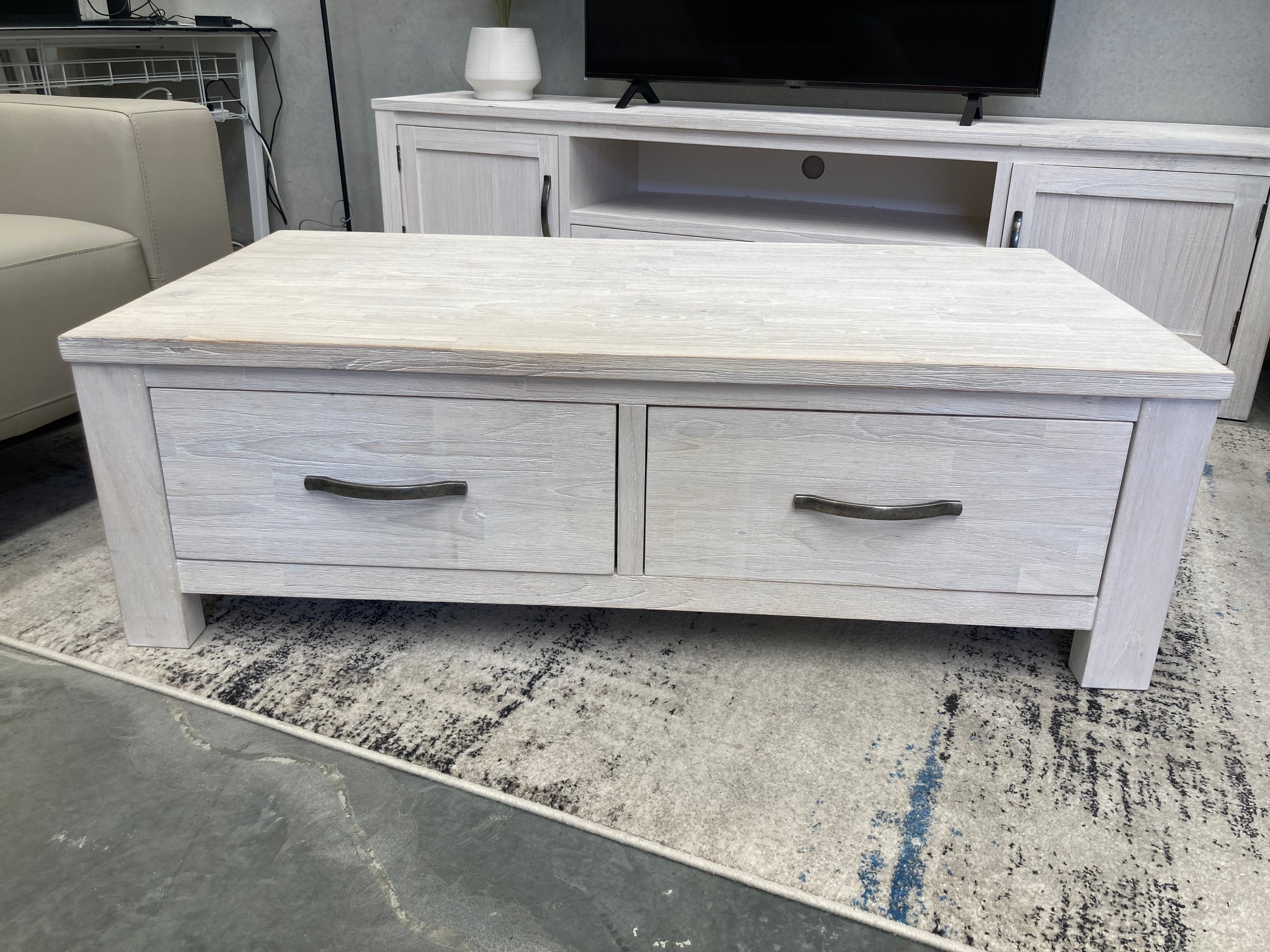 ASSA Whitewashed Timber Coffee Table