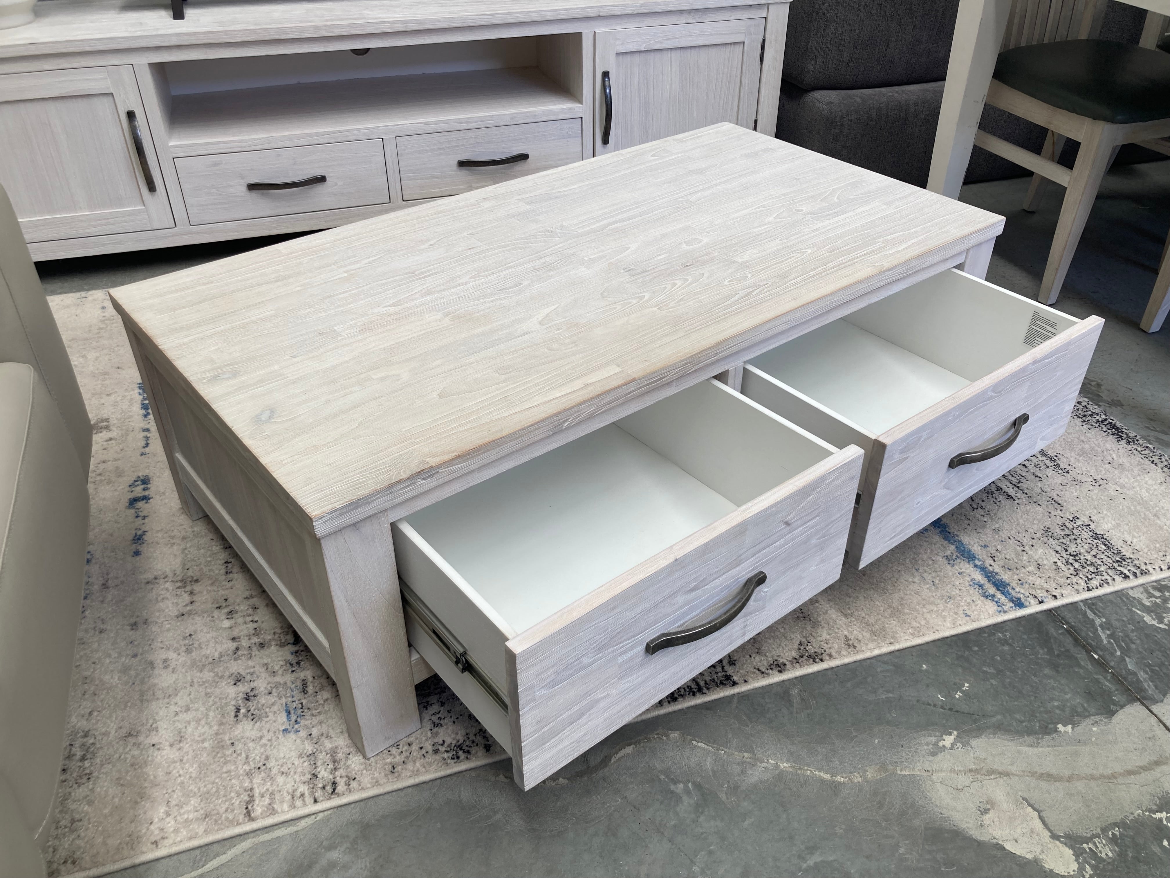 ASSA Whitewashed Timber Coffee Table