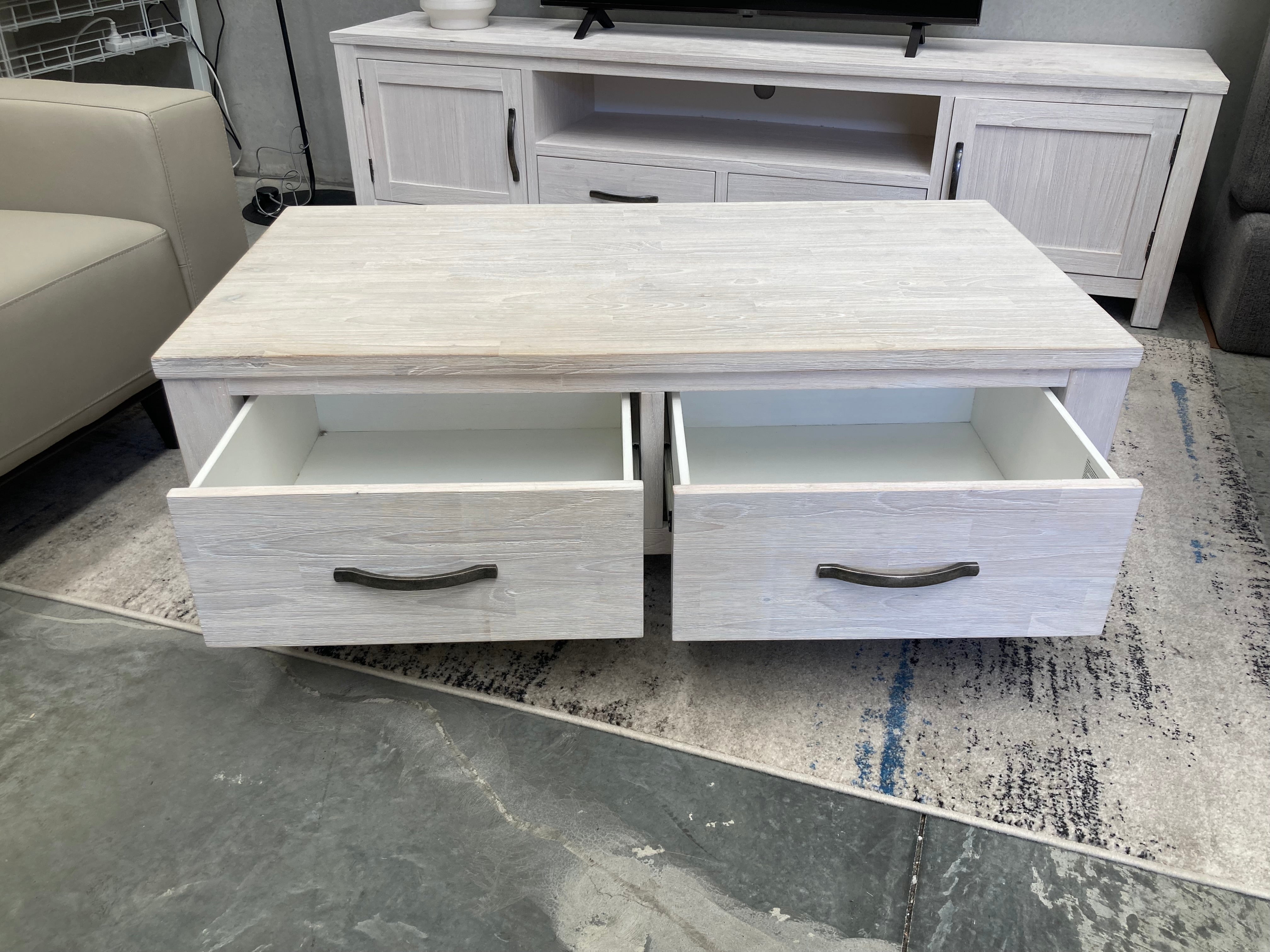 ASSA Whitewashed Timber Coffee Table