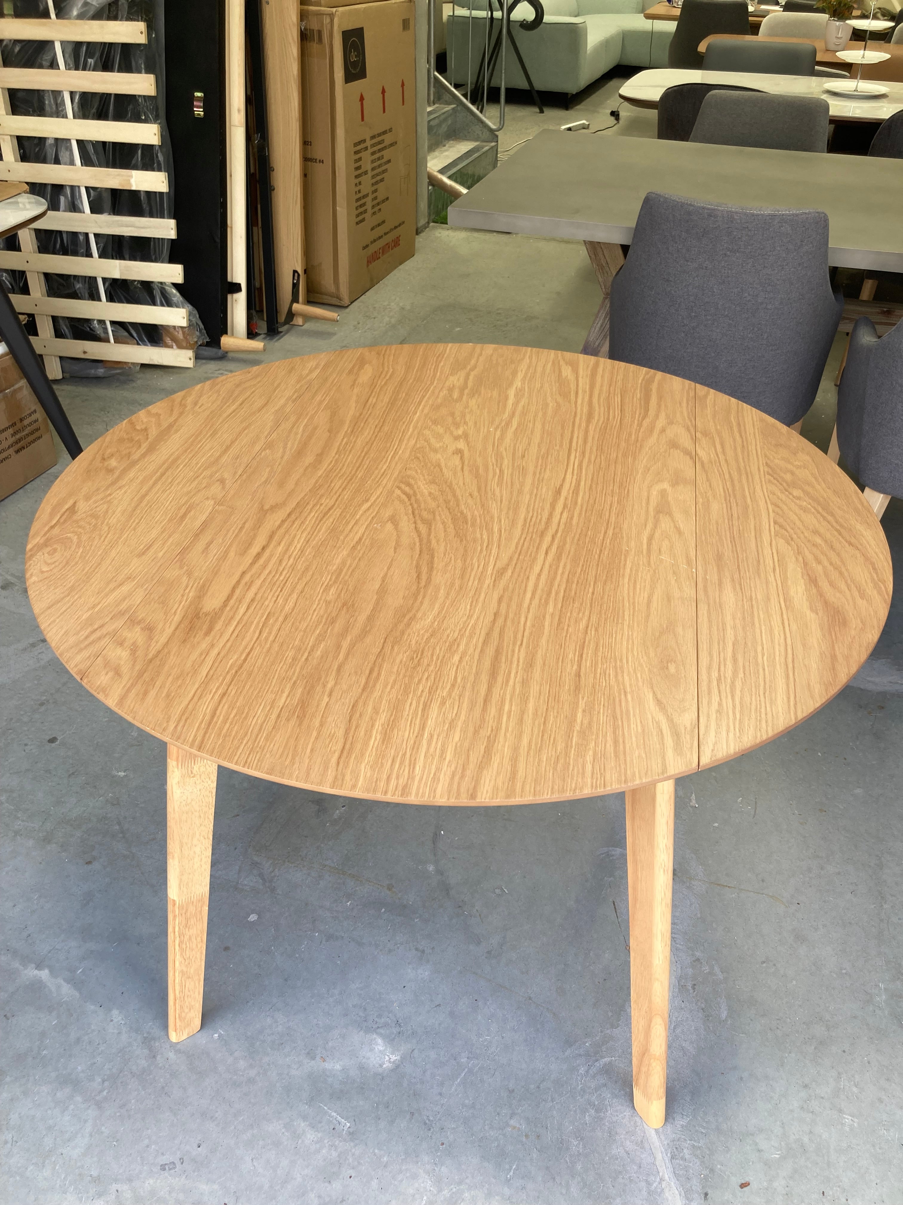 ASSA Light Timber Color Round Dining Table