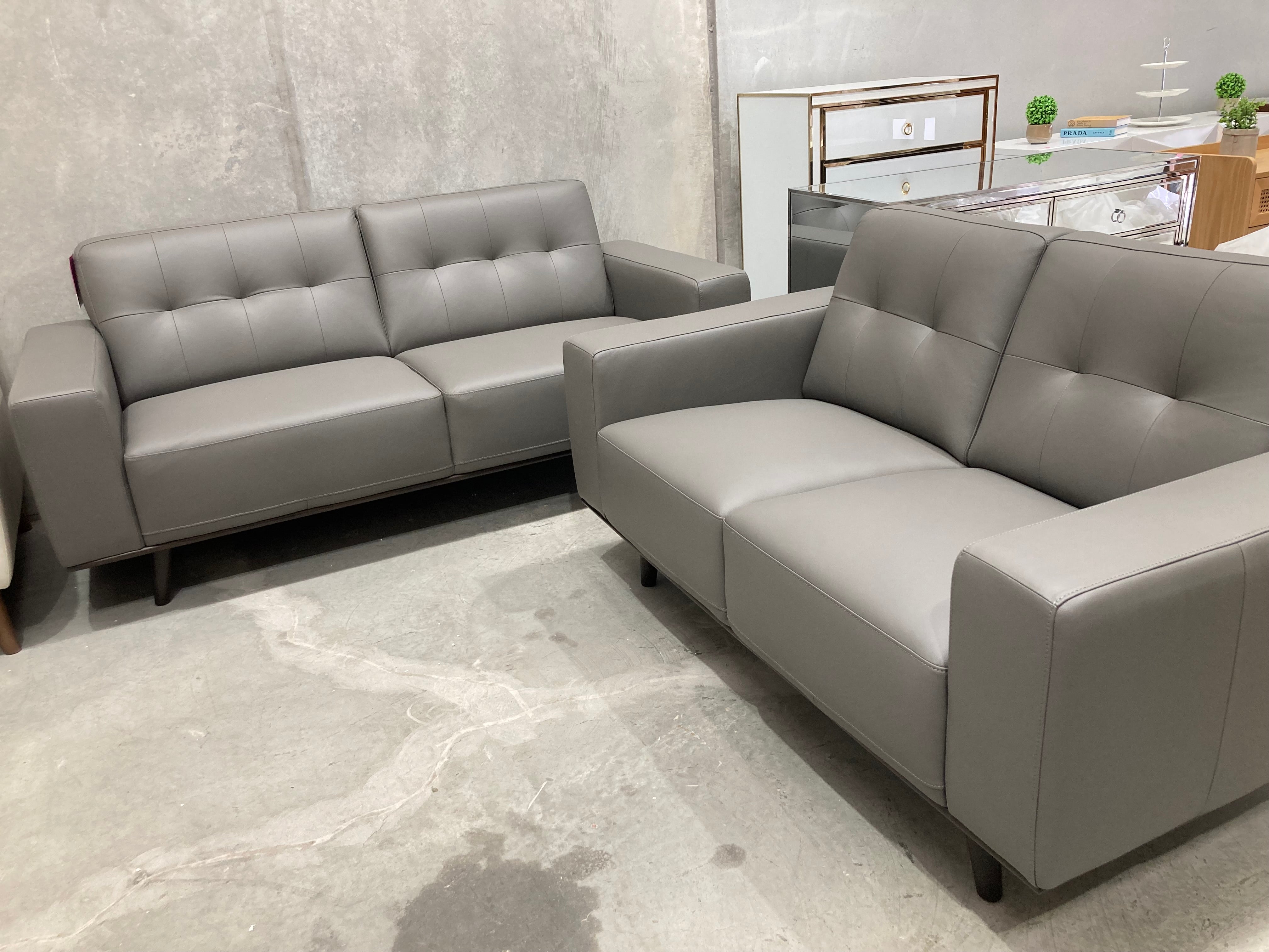 Signature Full Leather 2.5 + 2 Seater Sofa Set