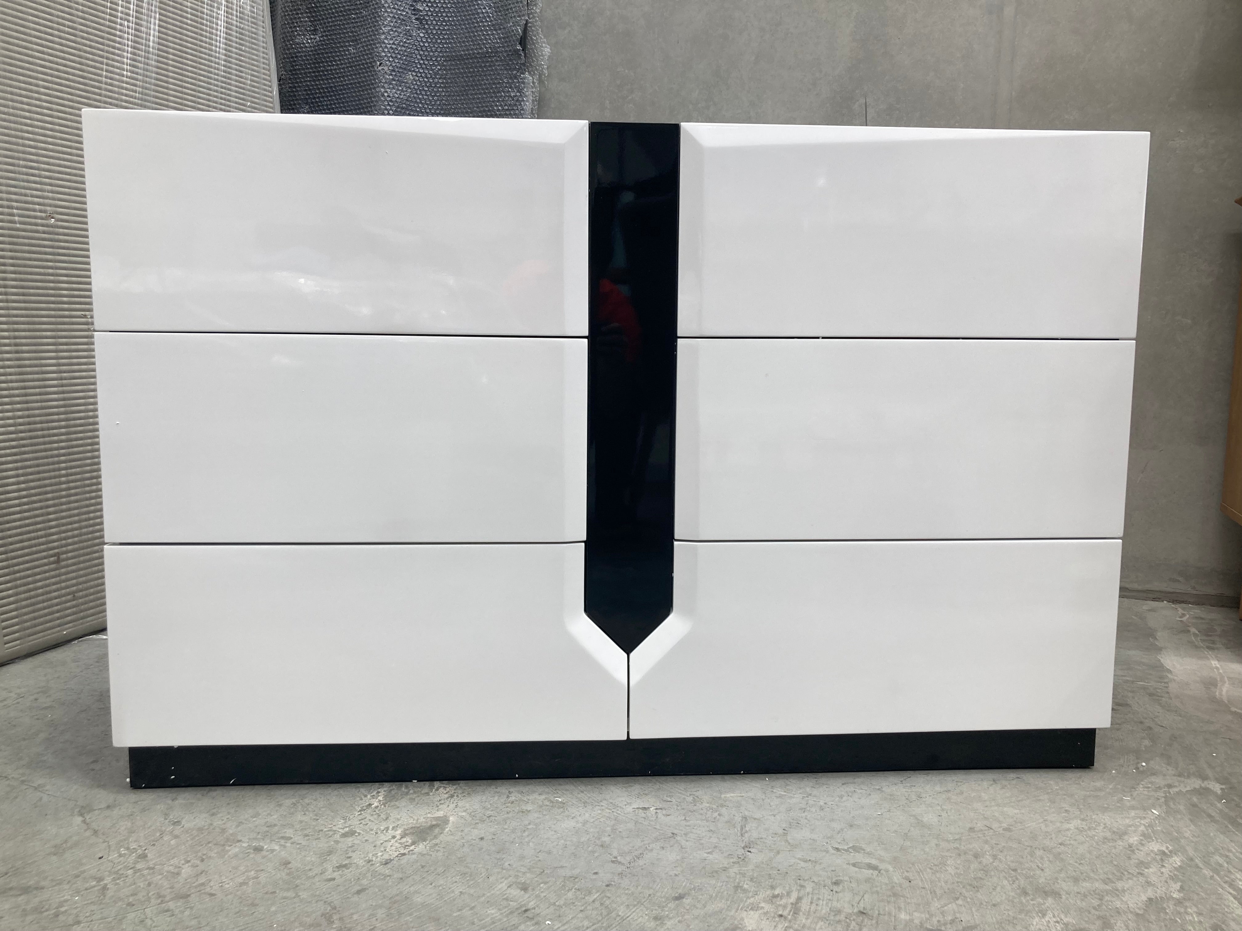 ASSA White & Black Gloss Finish Buffet