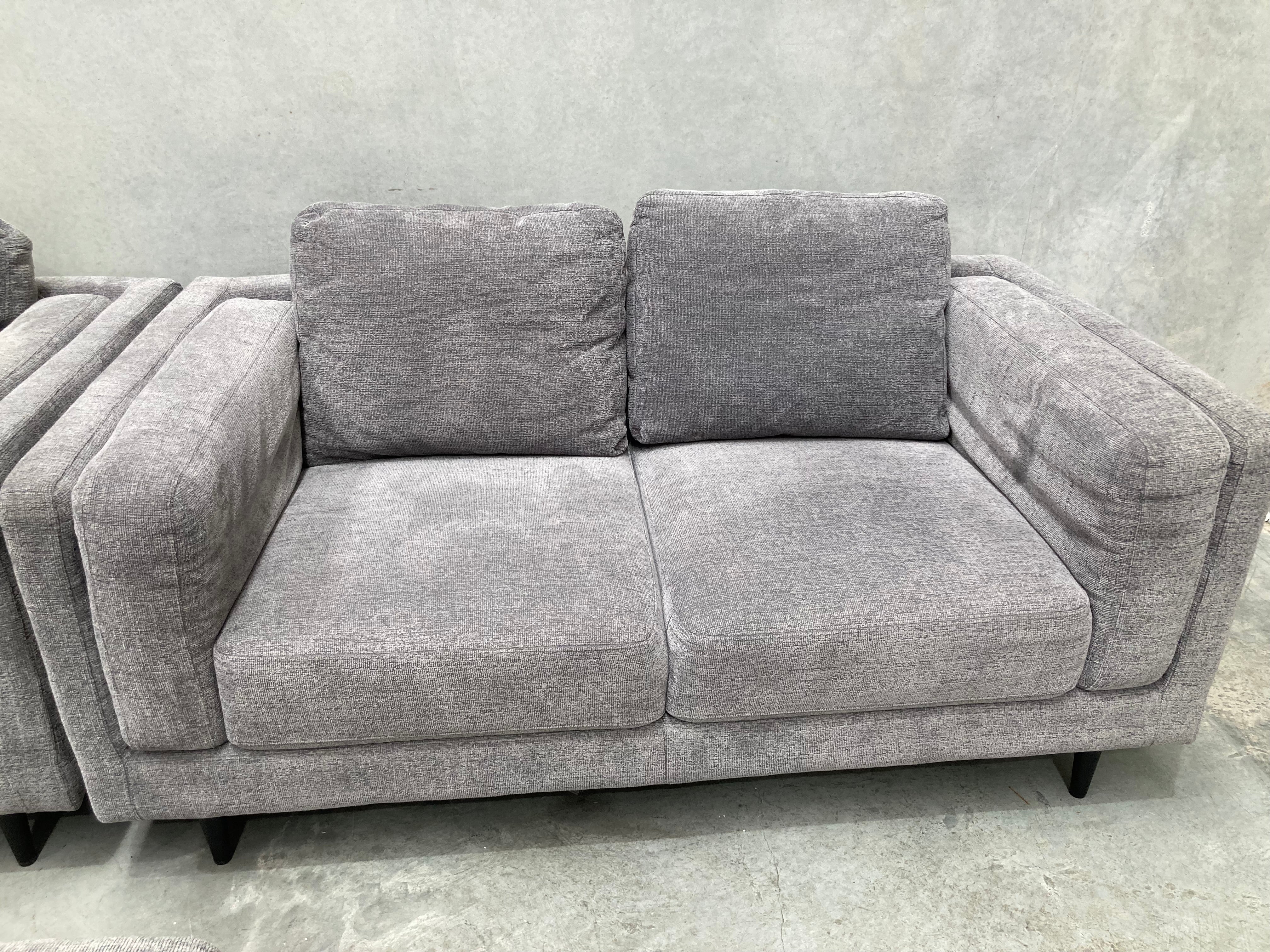 ASSA 3 + 2 Seater Grey Fabric Sofa Set