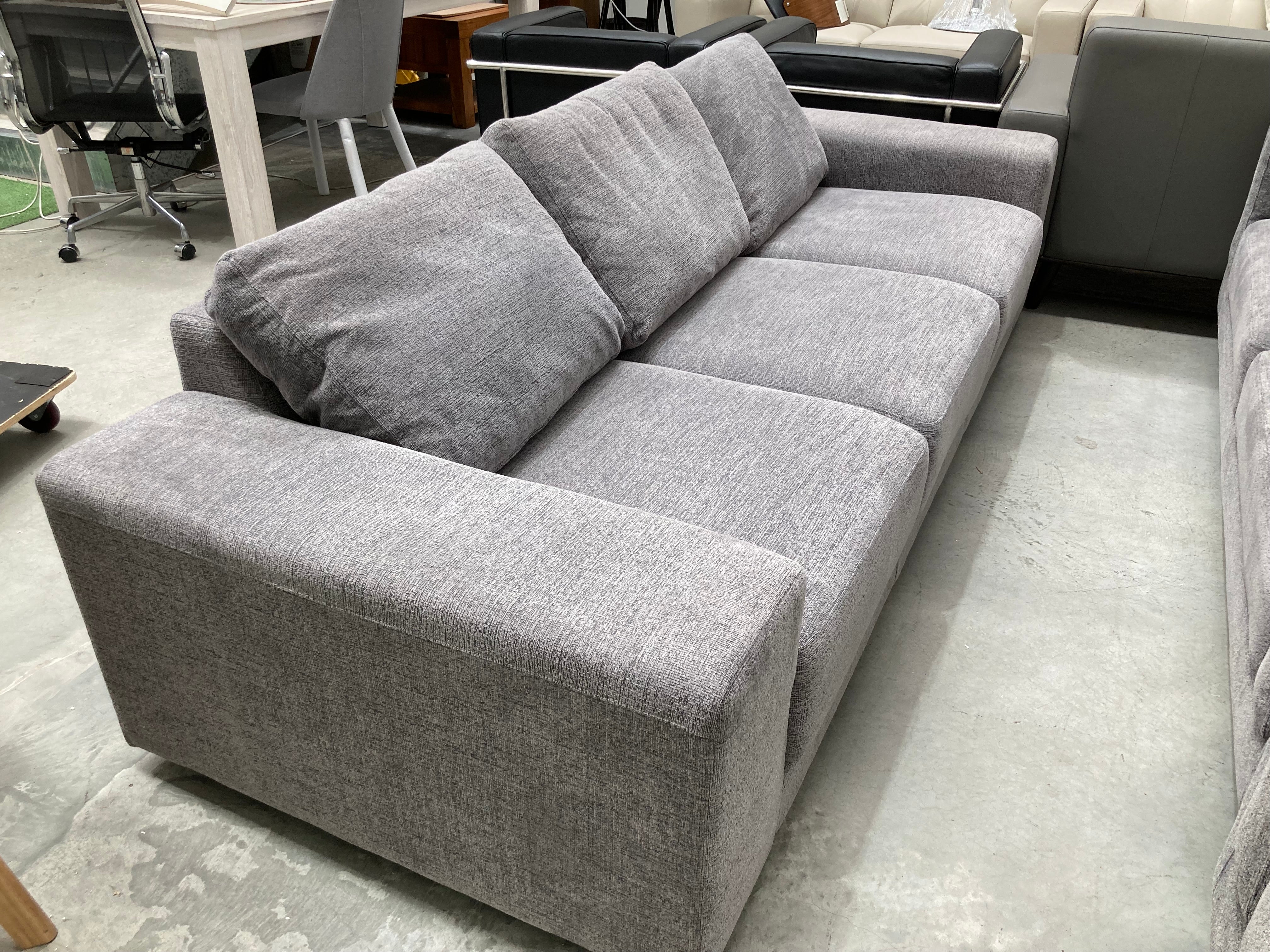 ASSA Grey 4 Seater Fabric Sofa