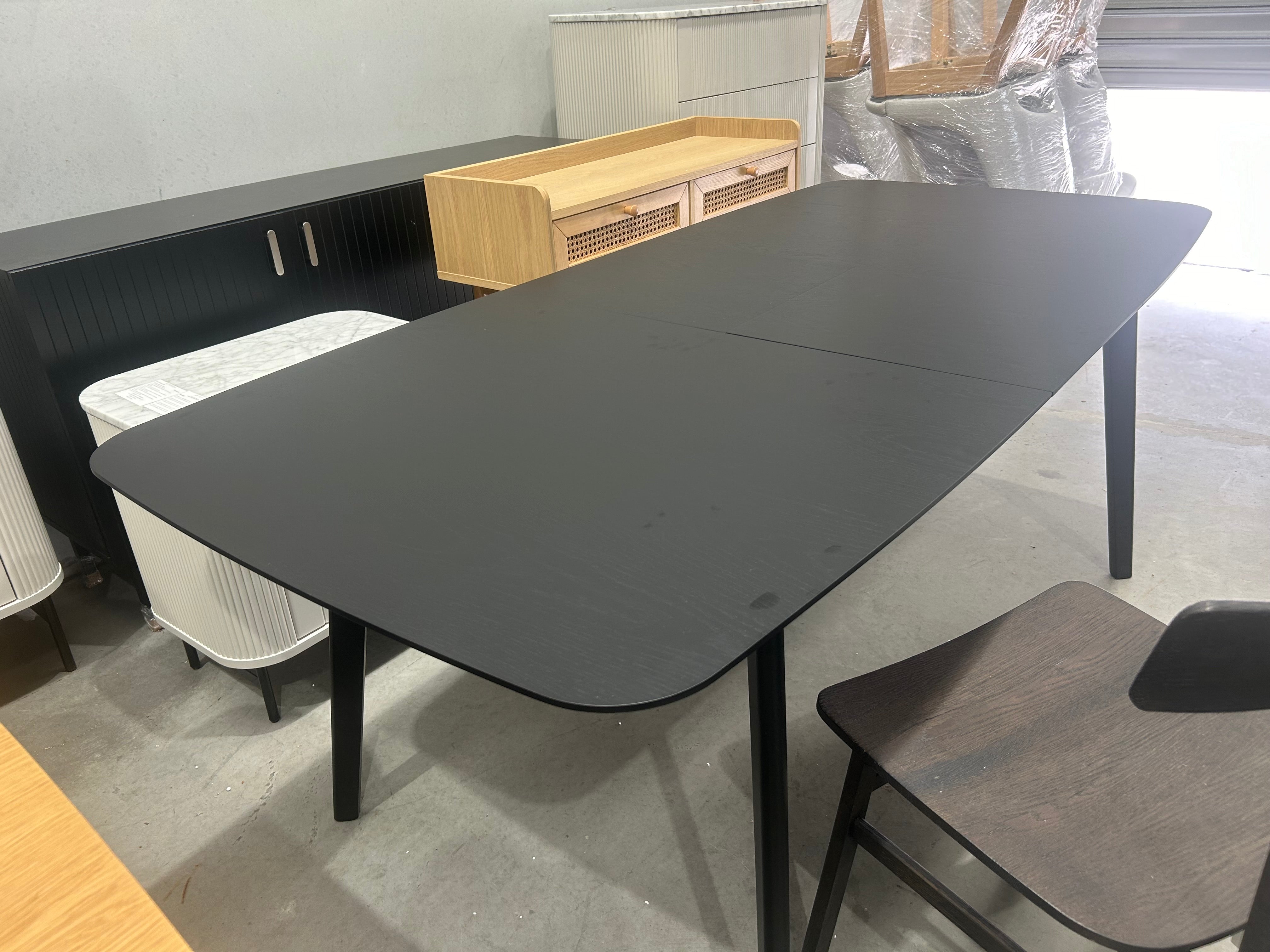 ASSA Black Extension Dining Table