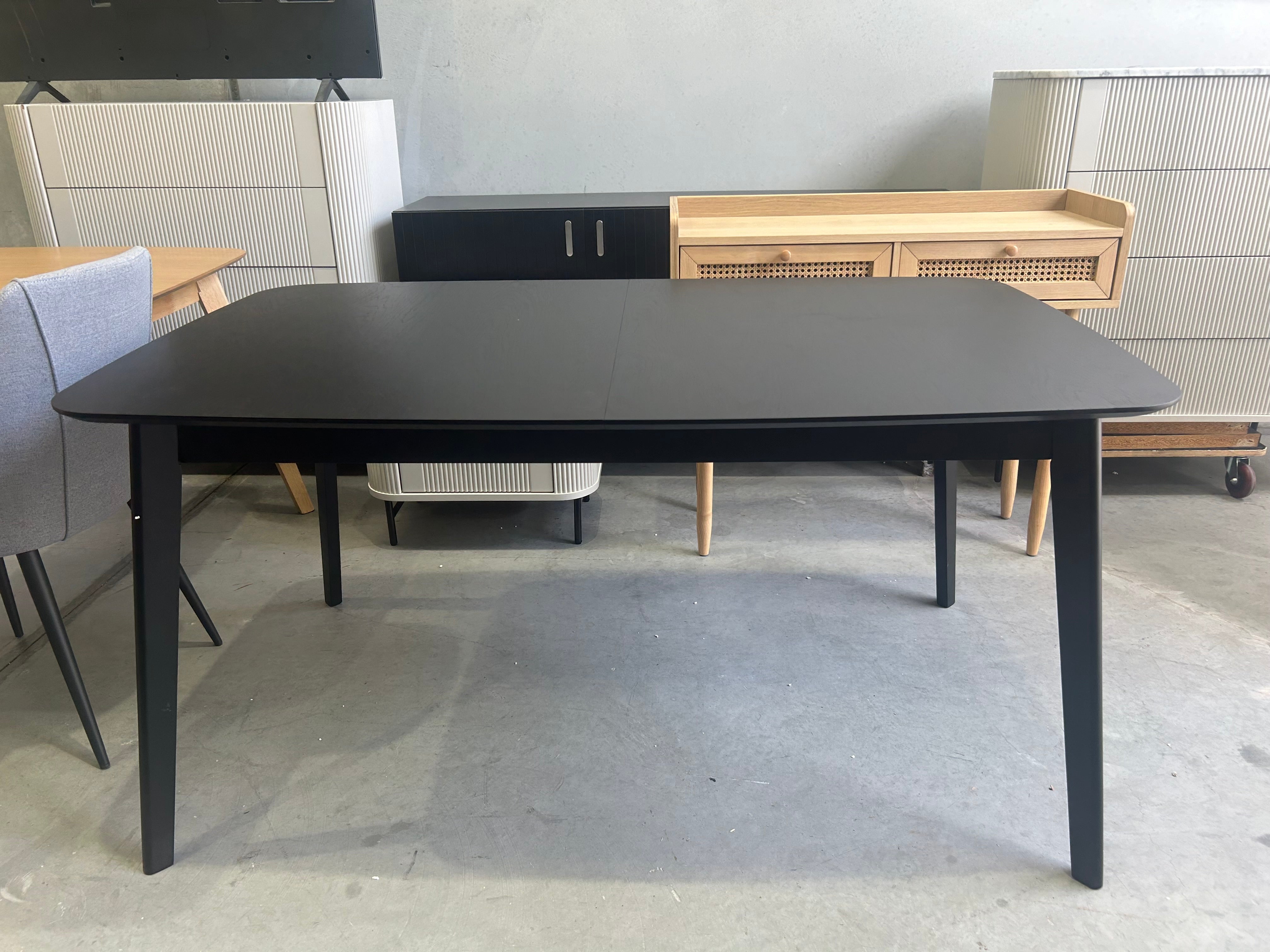 ASSA Black Extension Dining Table