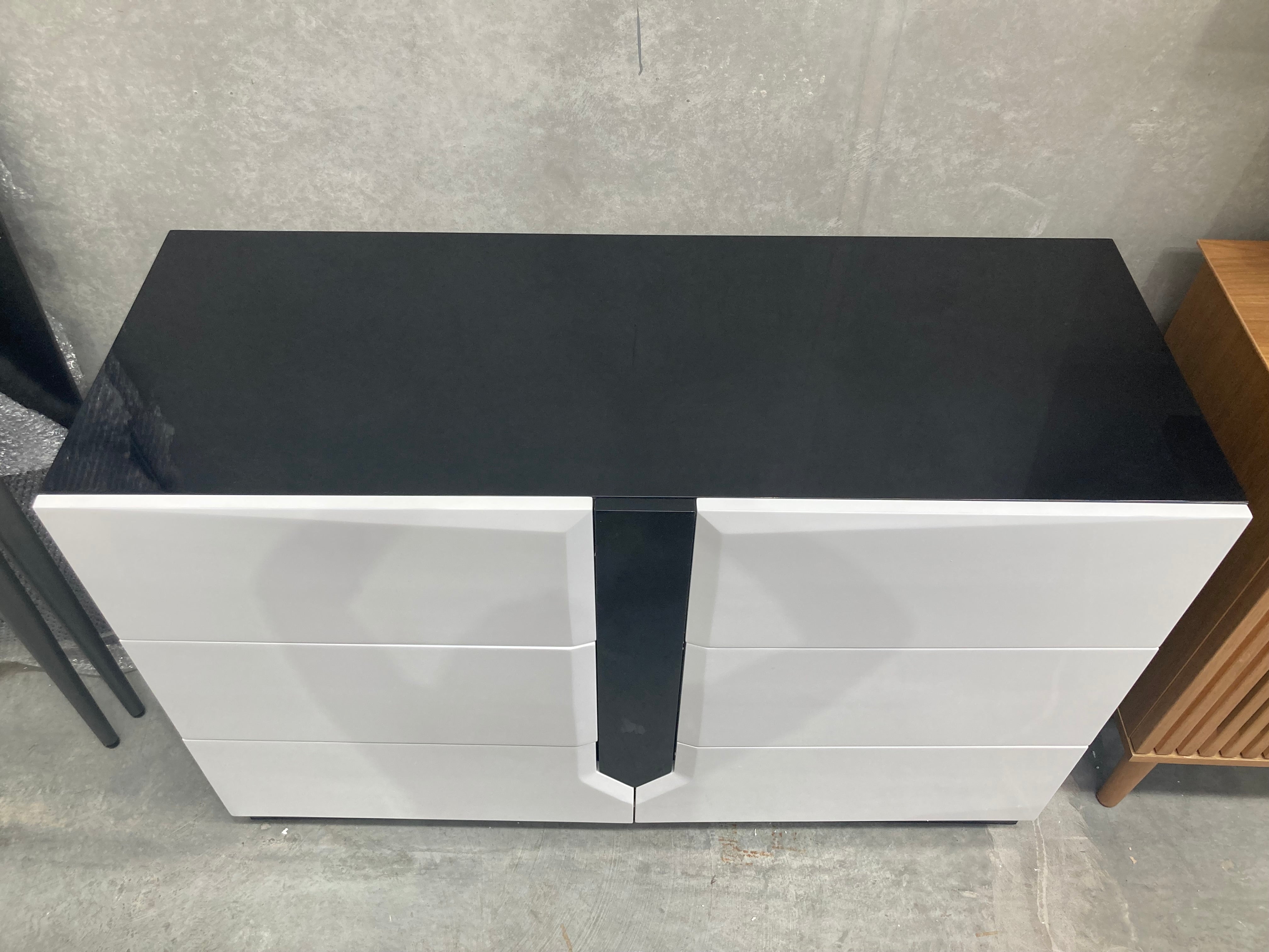 ASSA White & Black Gloss Finish Buffet