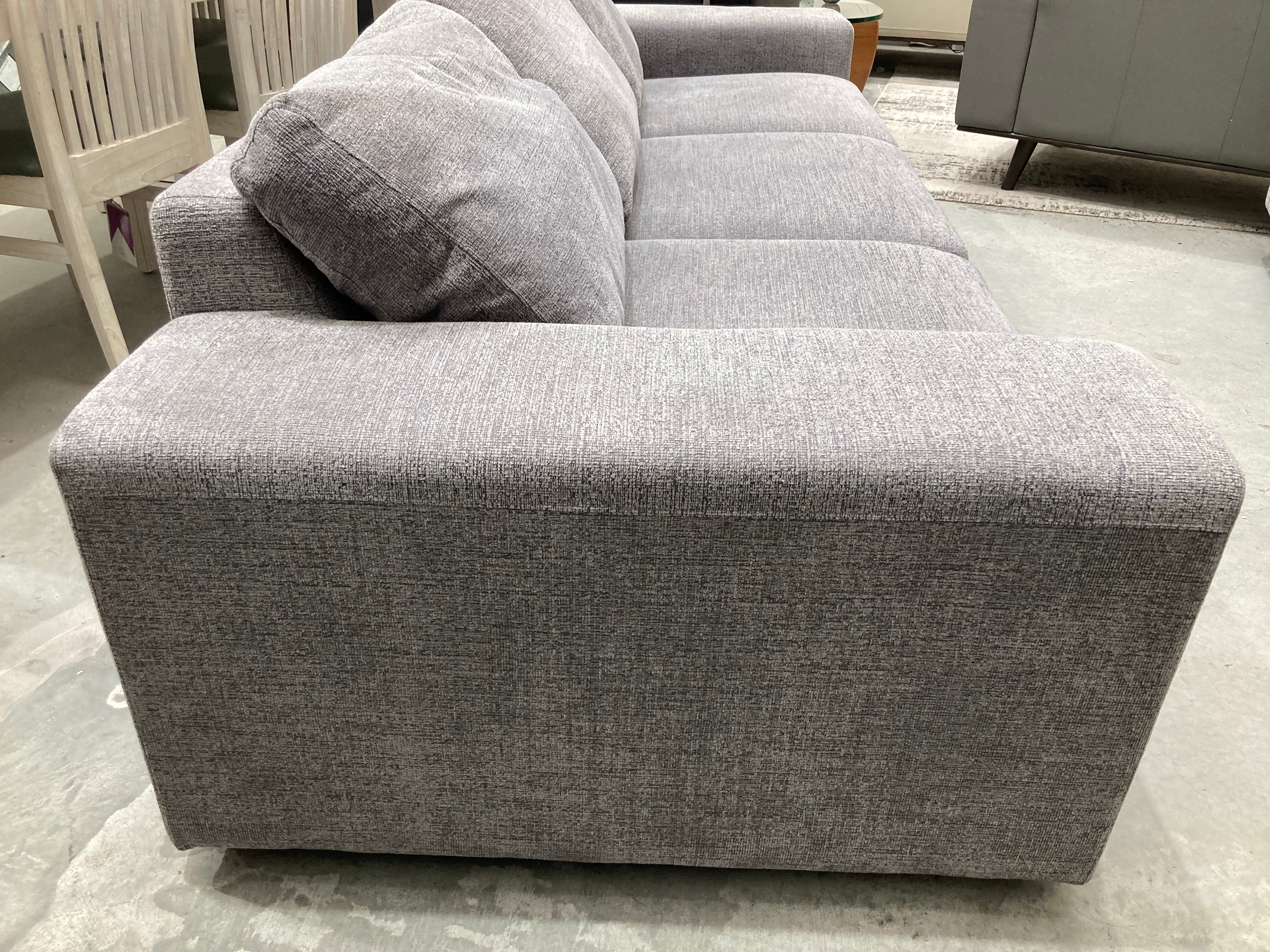 ASSA Grey 4 Seater Fabric Sofa