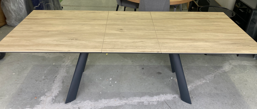 ASSA Timber Style Ceramic Top Extension Dining Table