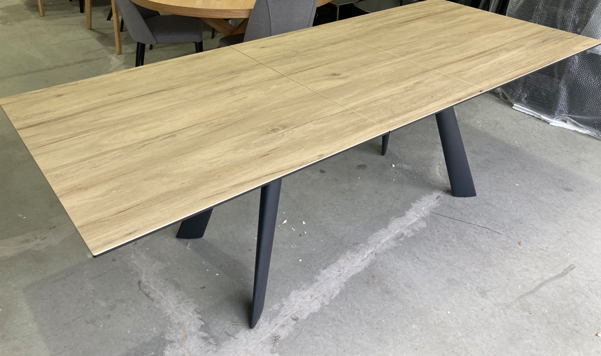 ASSA Timber Style Ceramic Top Extension Dining Table