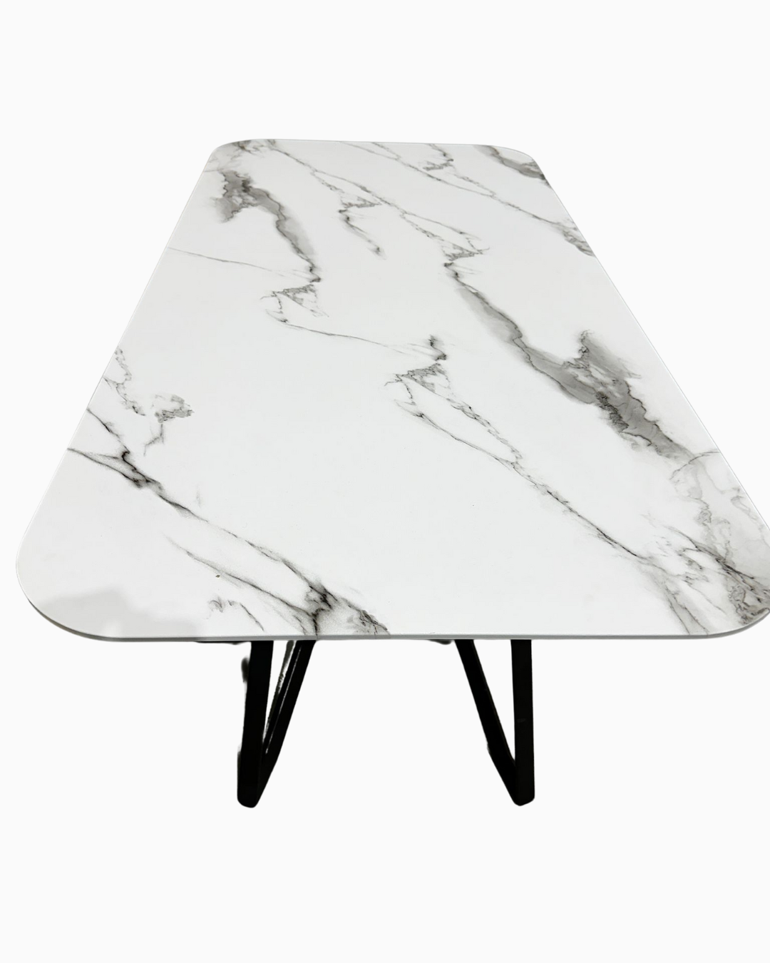 White Ceramic Stylish Leg Dining Table