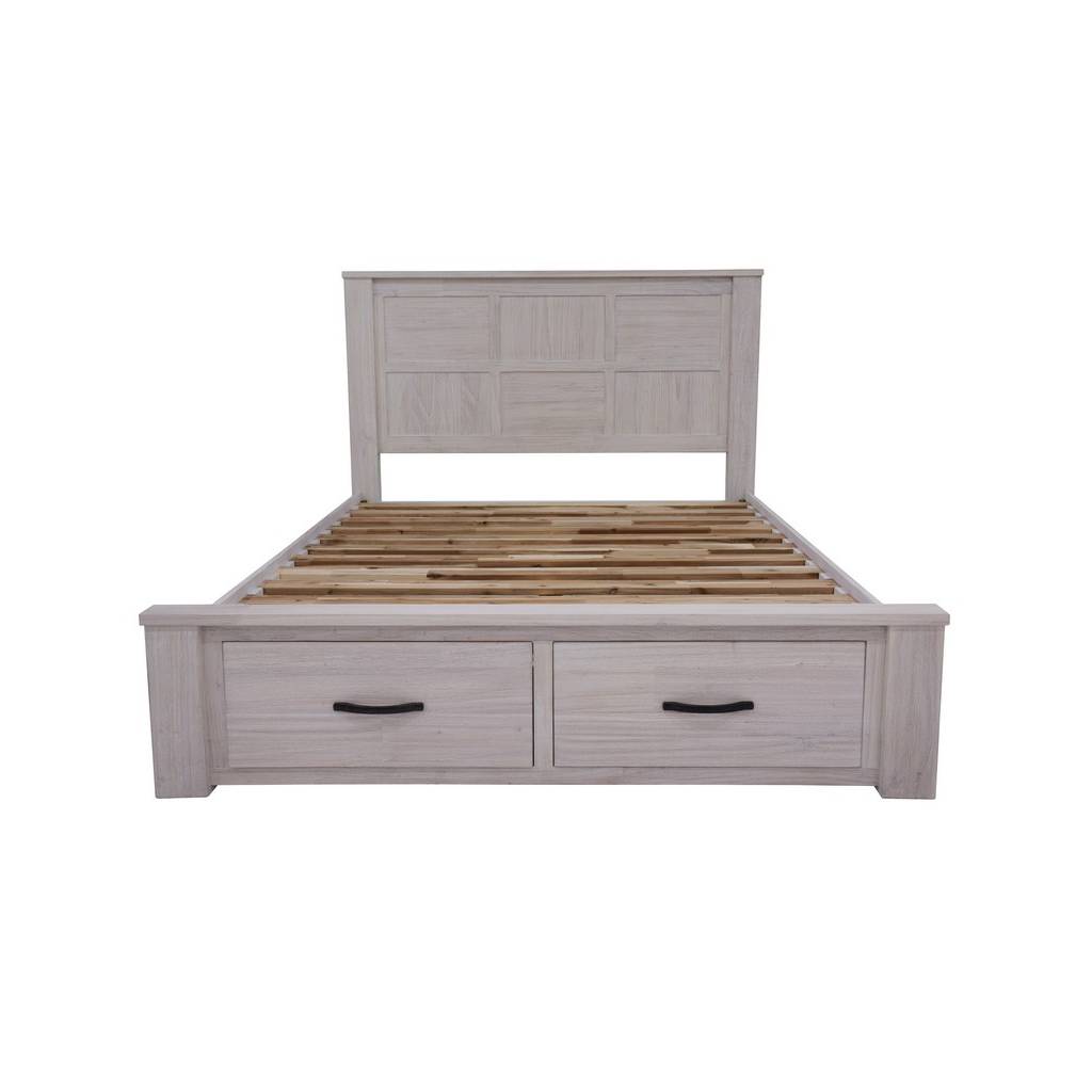 Shoreline White Bed Frames with Drawers