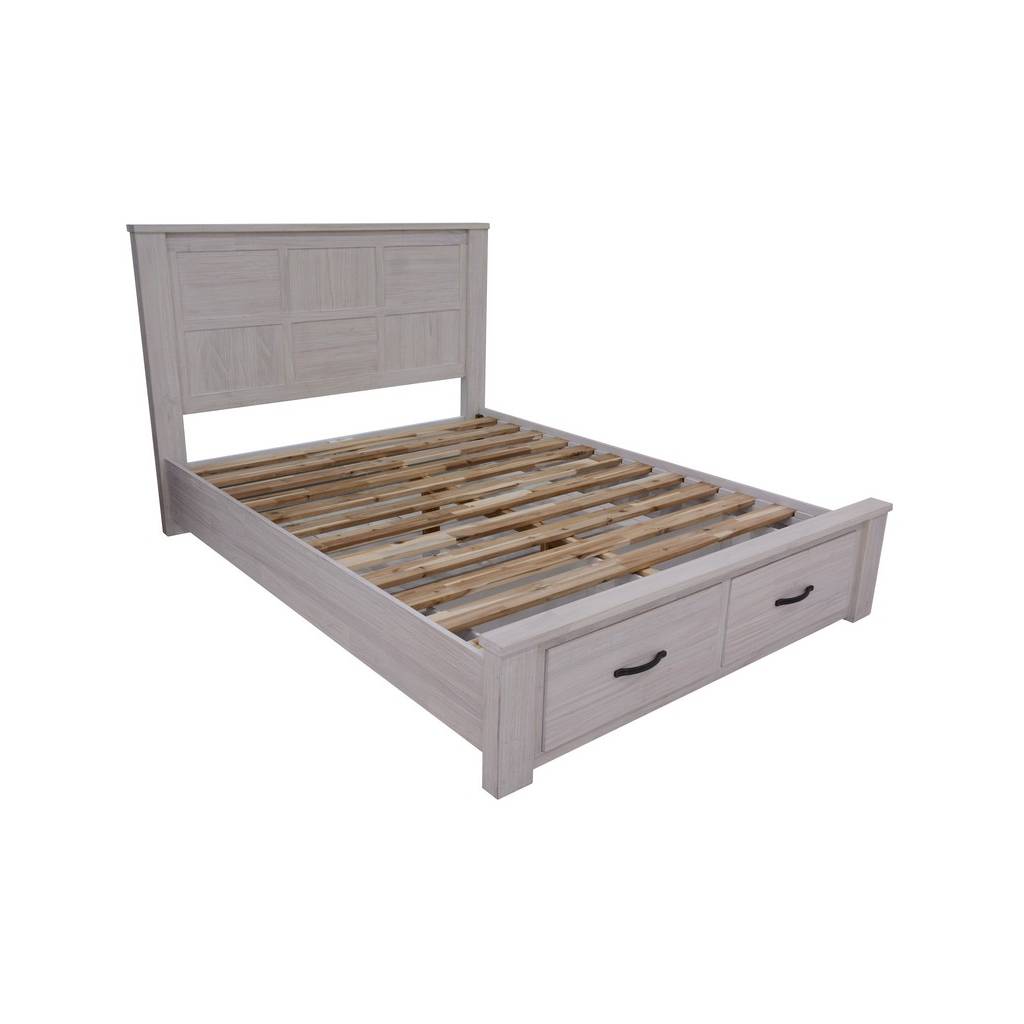 Shoreline White Bed Frames with Drawers