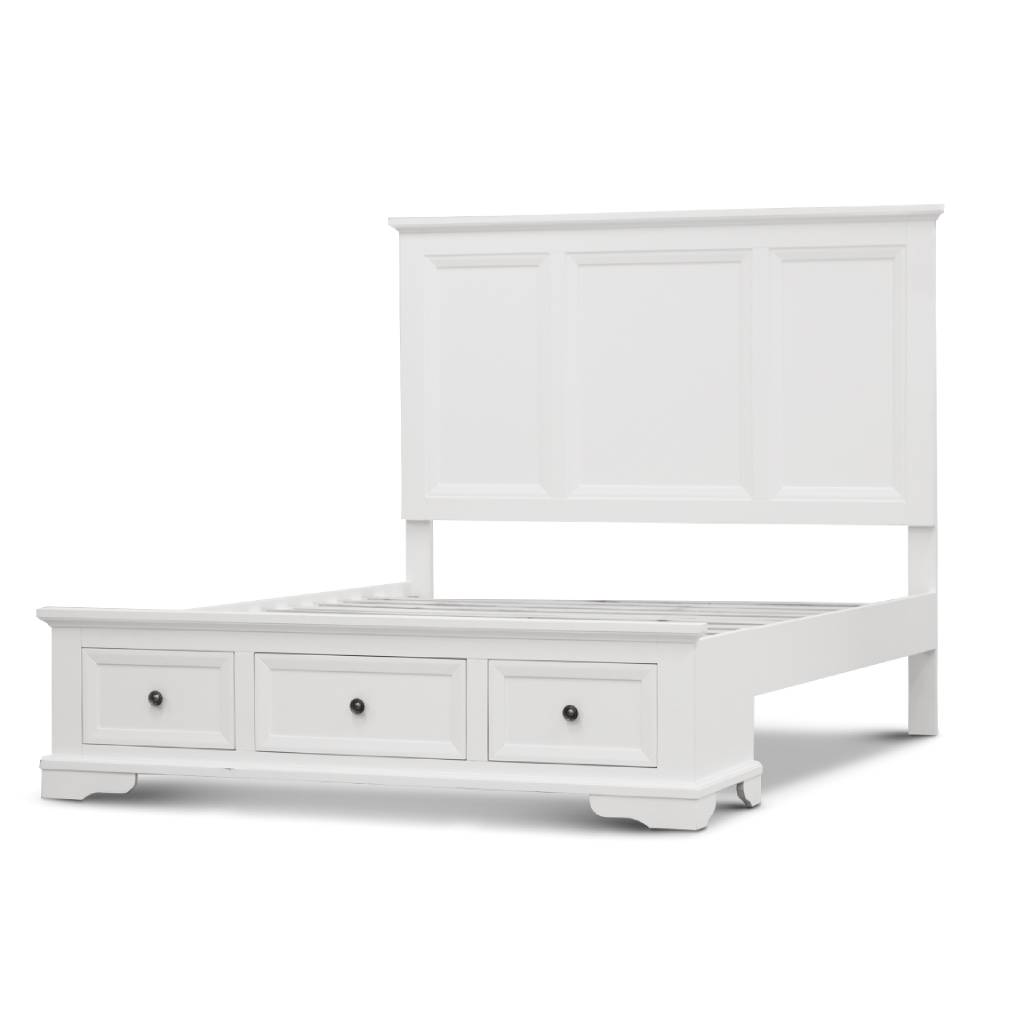 Pure Essence White Bed Frames with Drawers