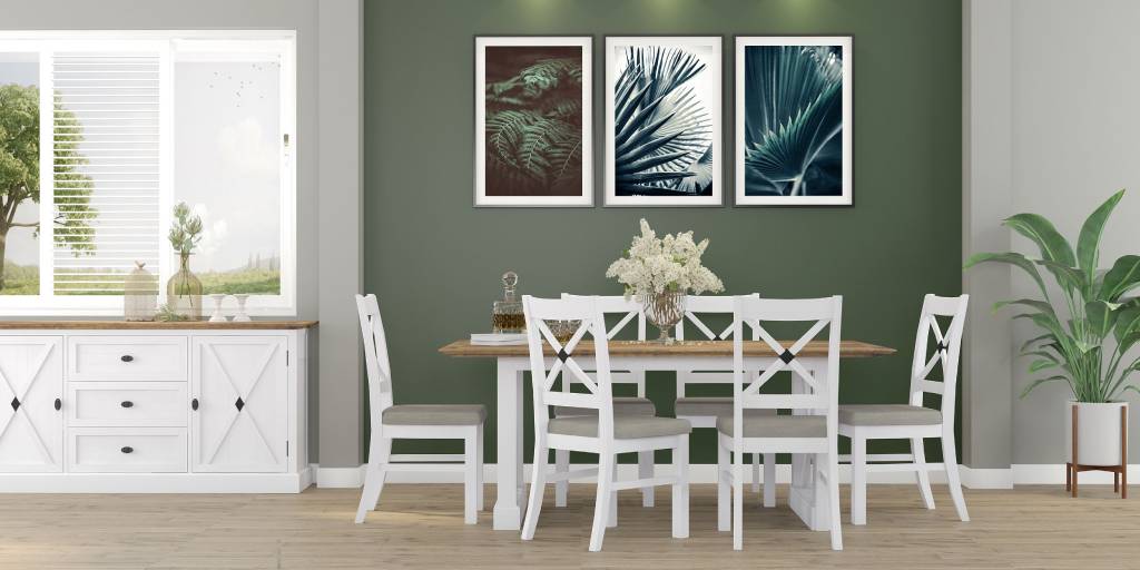 White Mirage Dining Table