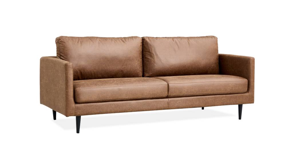 Metro 3 Seater Fabric Sofa - Saddle